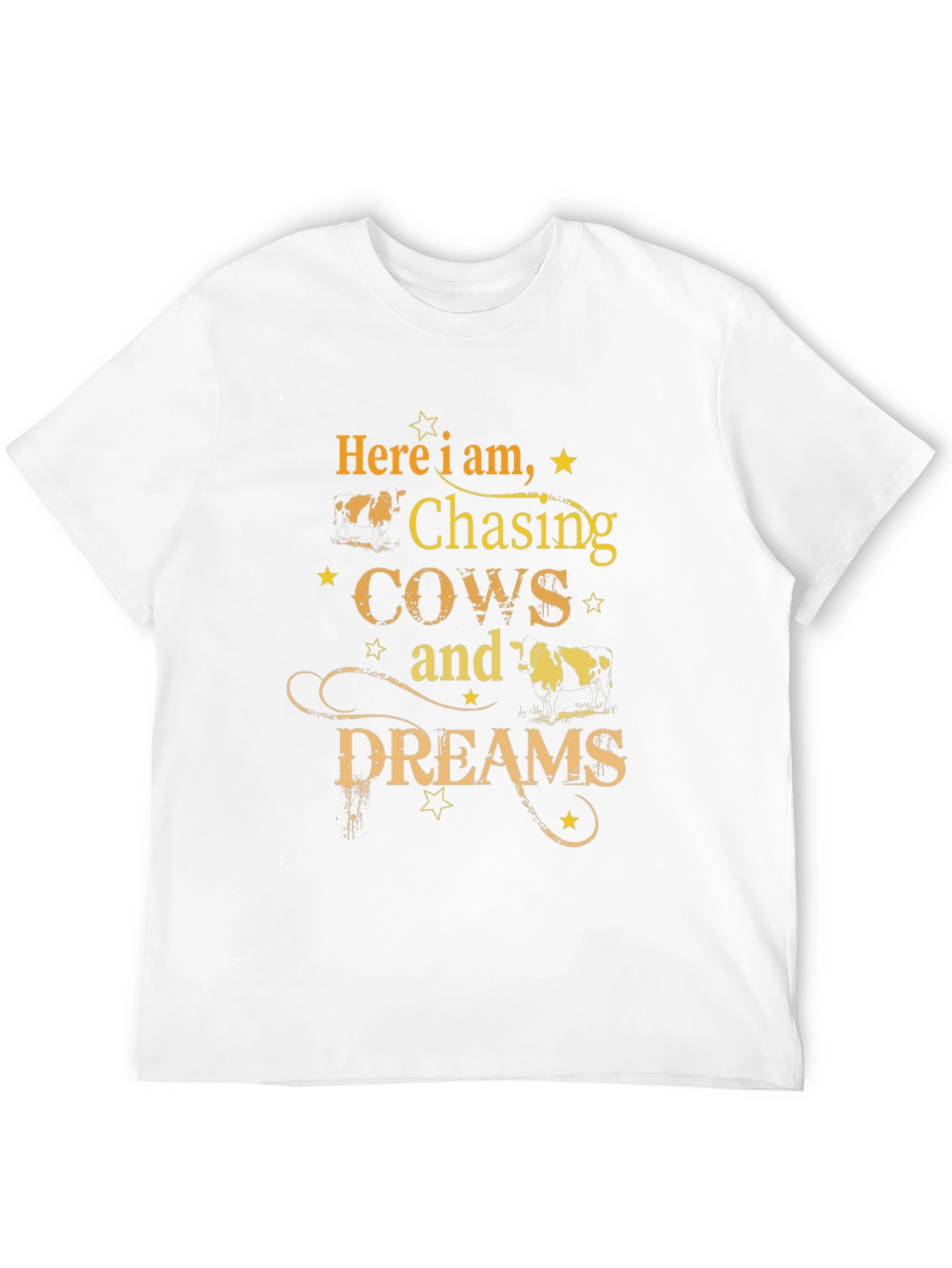 Black Chasing Cows and Dreams Graphic T-Shirt view 12