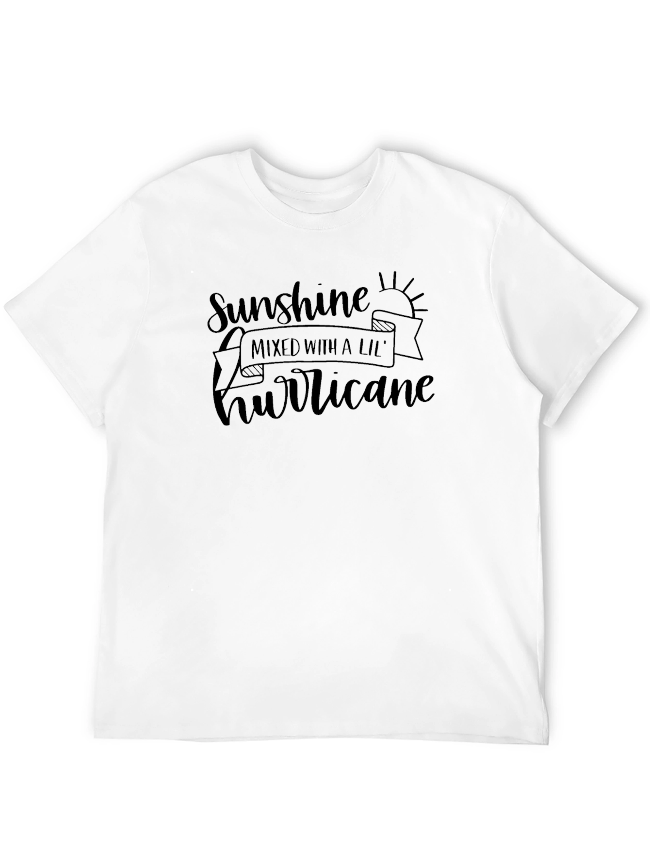 Black Sunshine Mixed With a Lil' Hurricane Black T-Shirt view 12