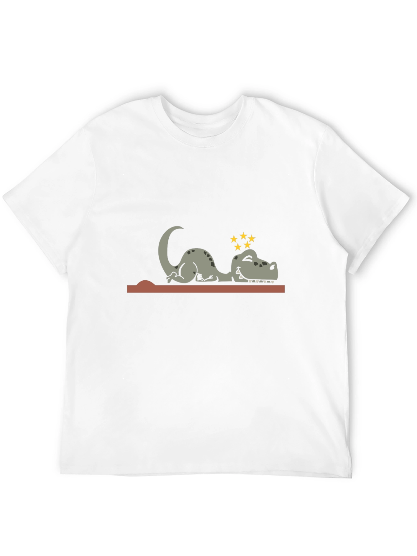 Black Knocked Out Dino Tee - Hilarious Cartoon T-Shirt view 12
