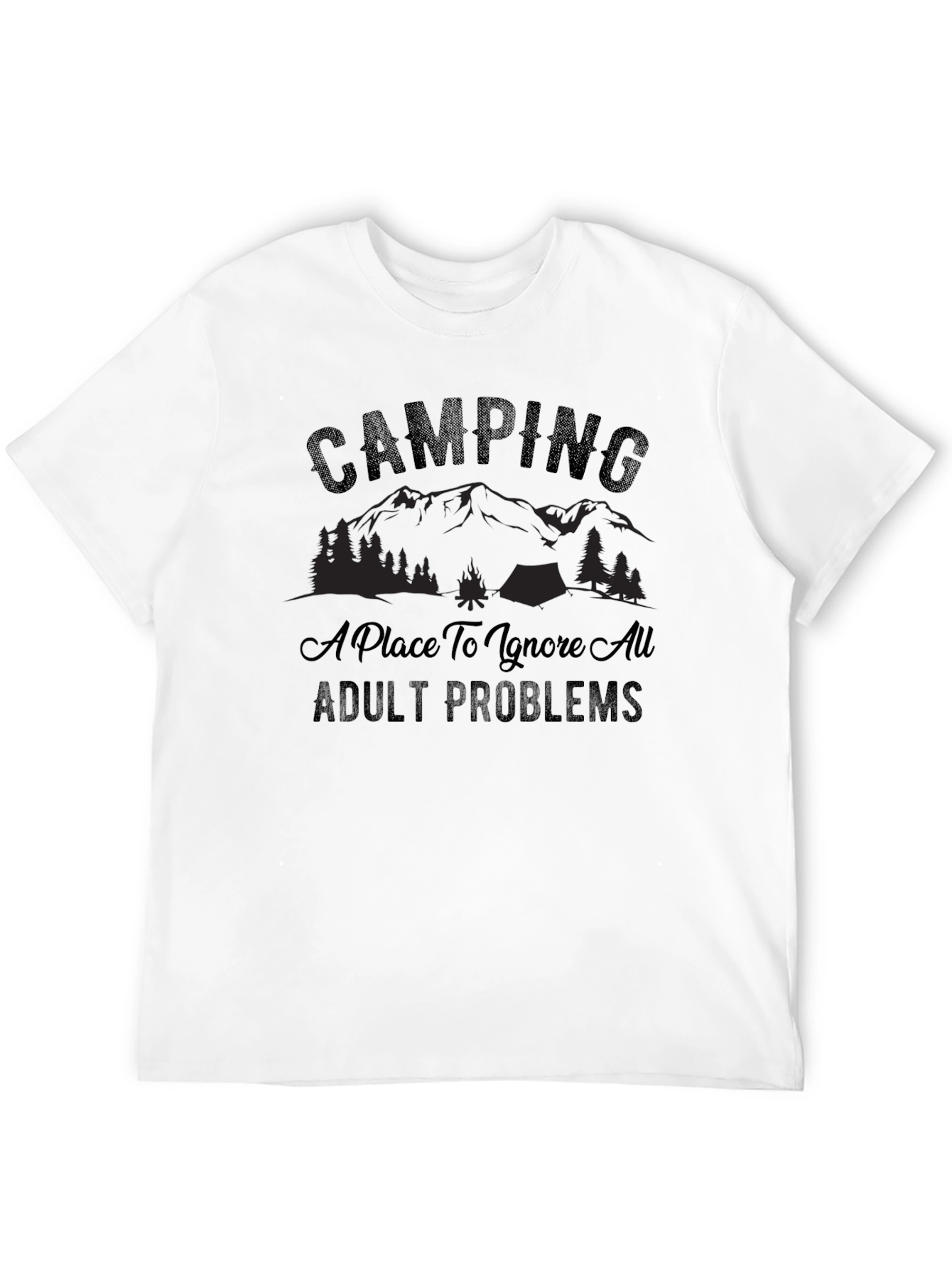 Black Camping: Ignore Adult Problems T-Shirt view 12