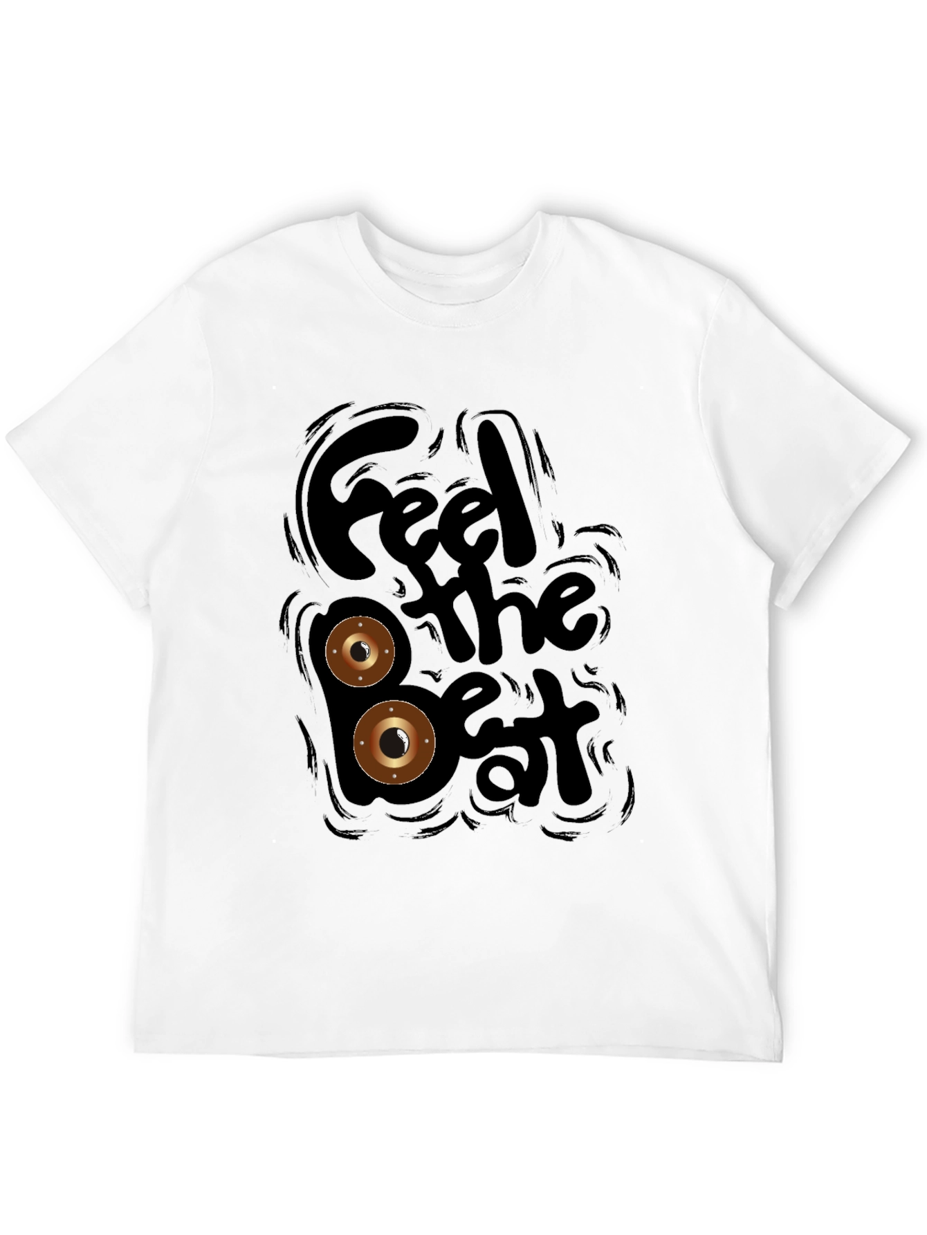 Black Feel the Beat Black Graphic Tee view 12