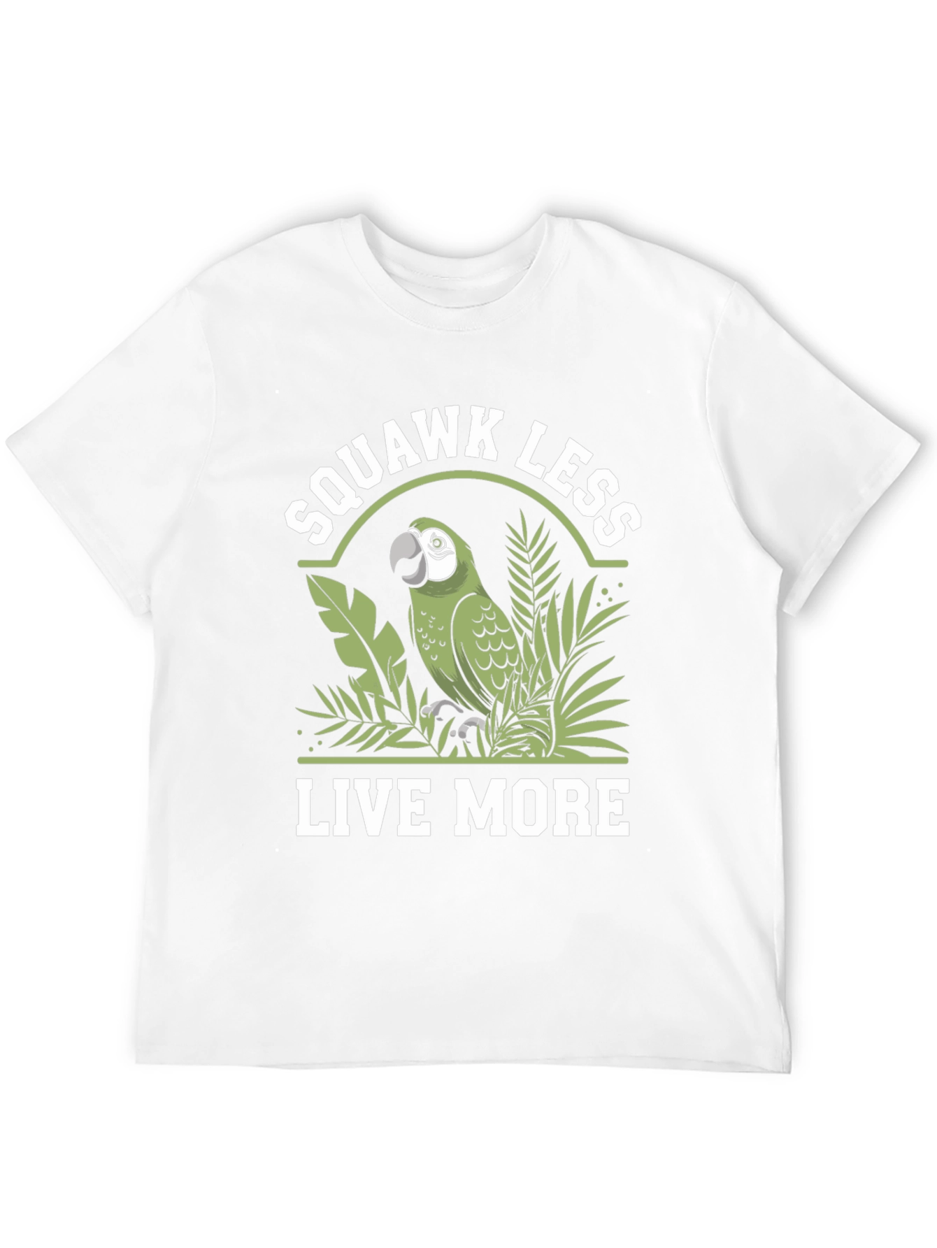 Black Squawk Less Live More Parrot T-Shirt view 12