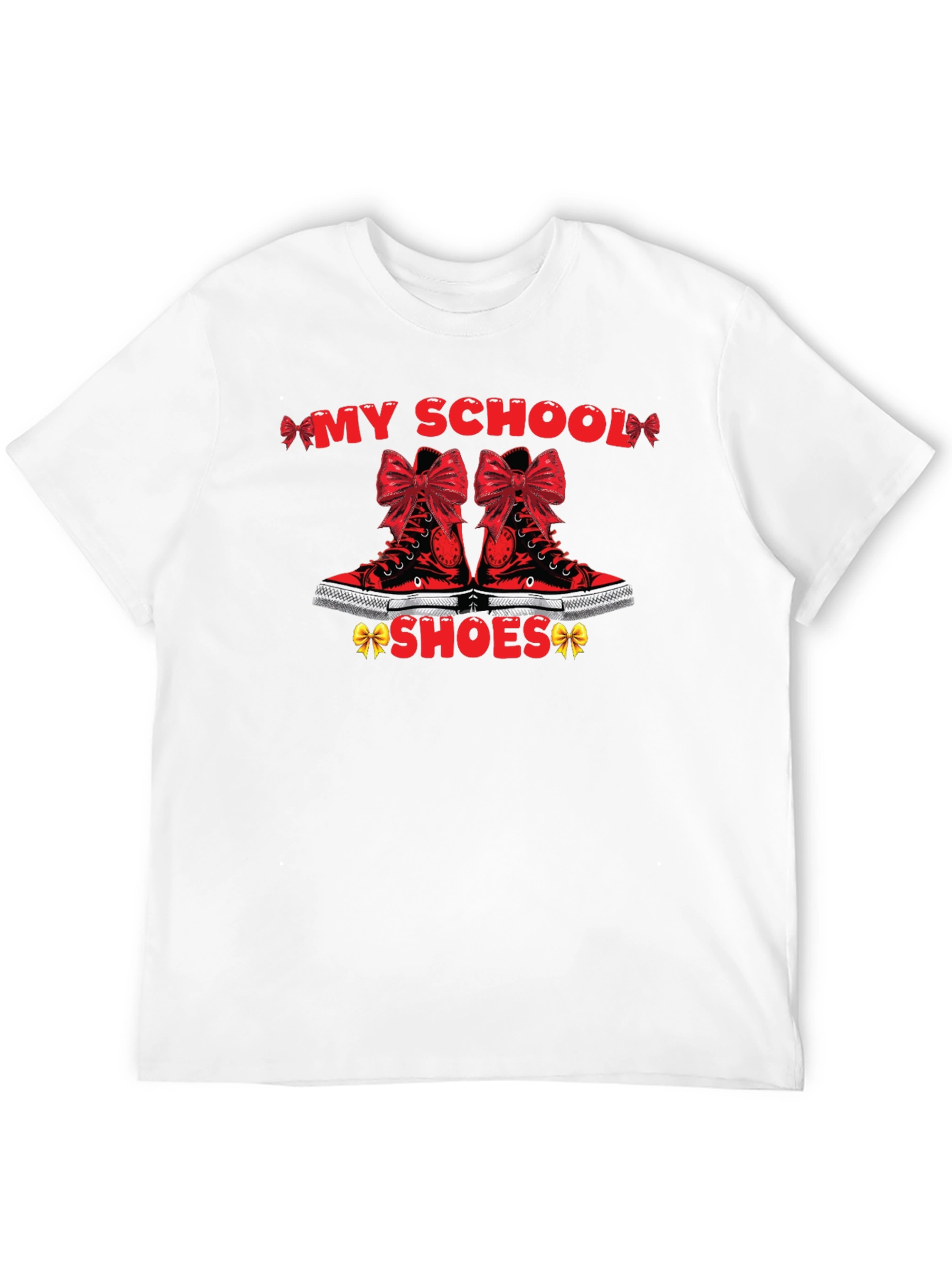 Black My School Shoes T-Shirt view 12
