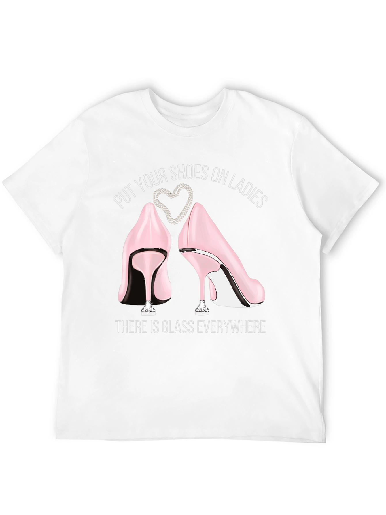 Black Put Your Shoes On Ladies Graphic Tee view 12