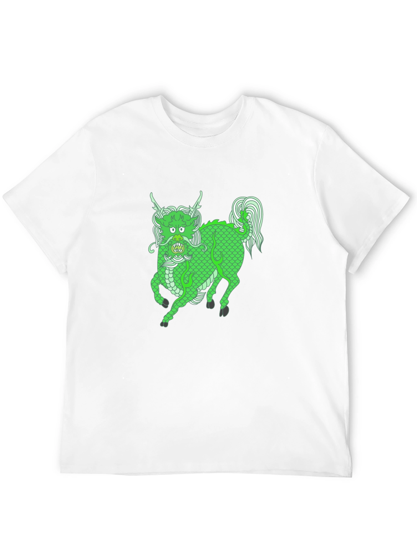 Black Green Dragon Graphic Tee - Stylish & Unique! view 12