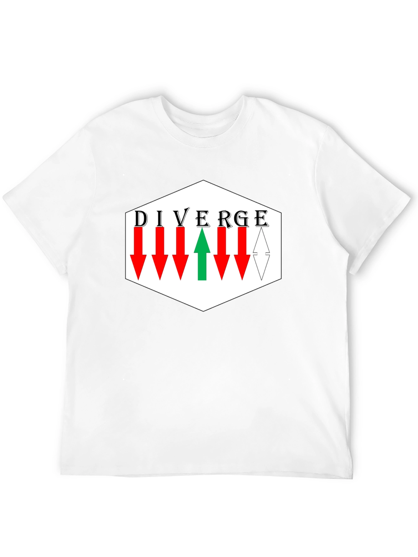 Black Diverge T-Shirt - Bold Statement Tee view 12