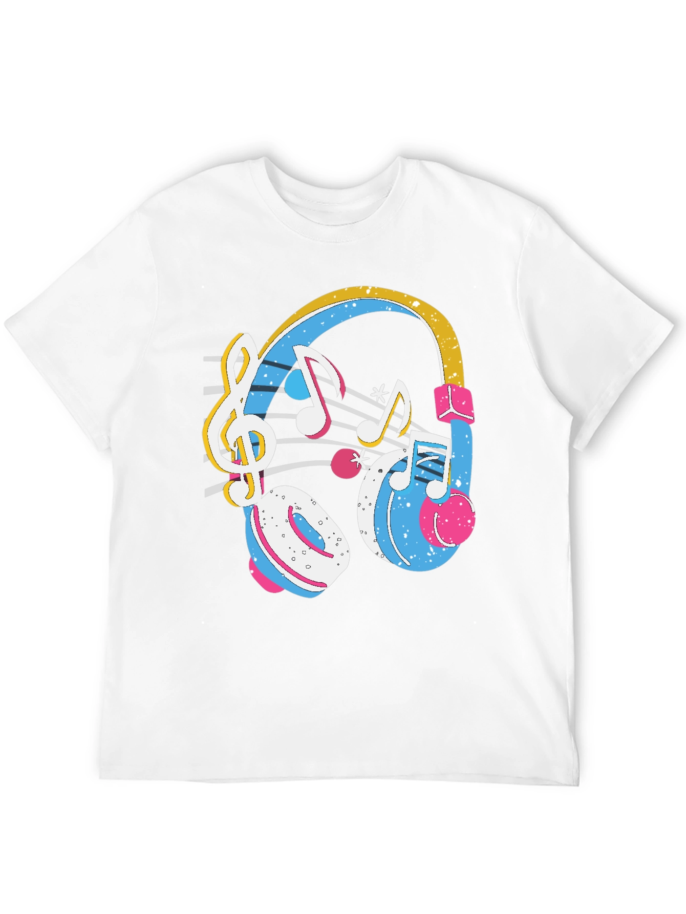Black Music Headphones T-Shirt - Stylish Graphic Tee view 12