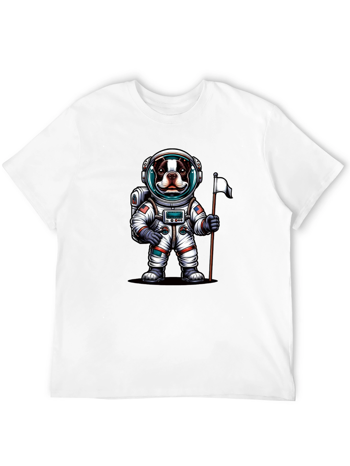 Black Dog Astronaut Graphic Tee - Black Casual T-Shirt view 12