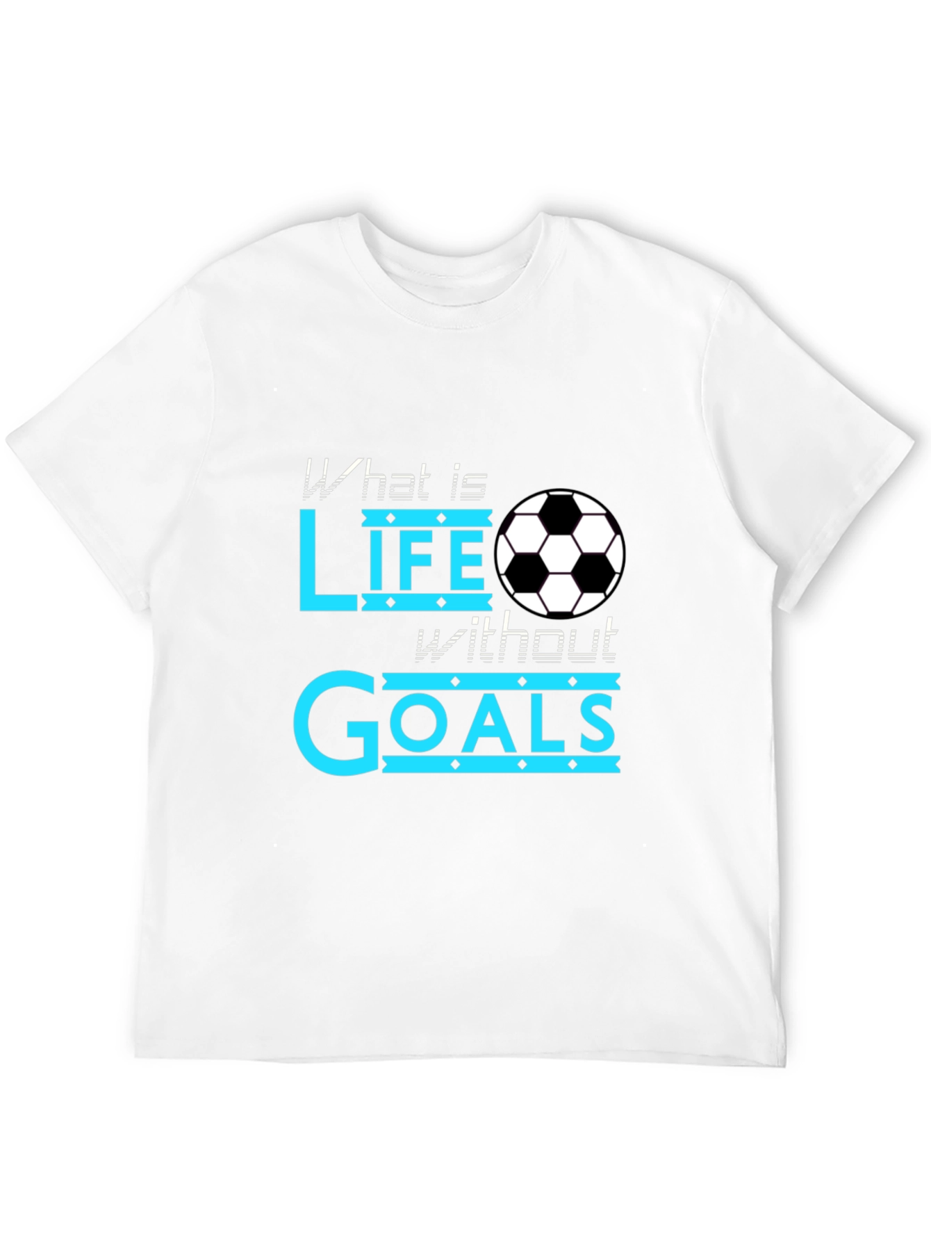 Black Soccer Life Goals Black T-Shirt view 12
