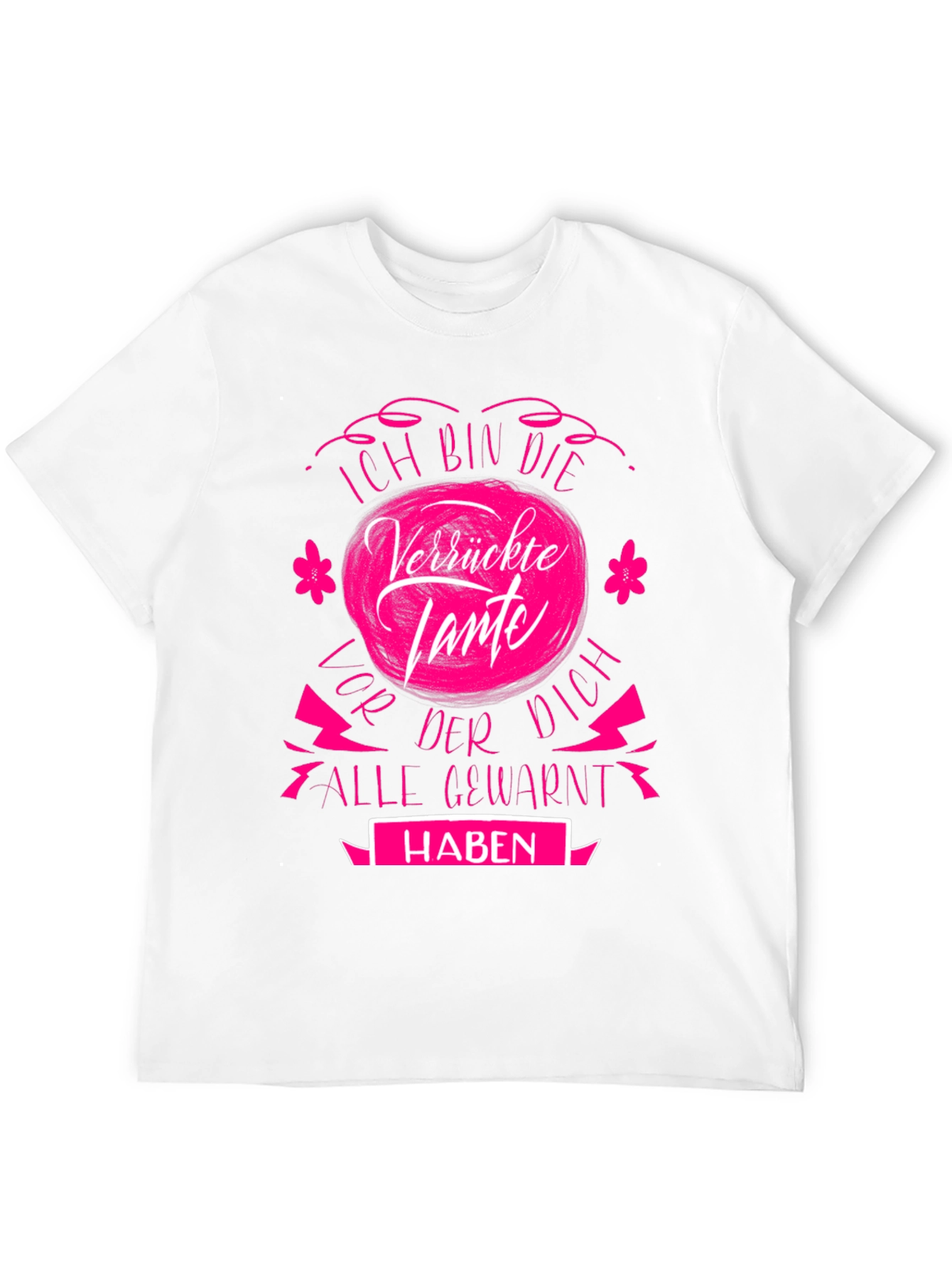 Black Funny Aunt T-Shirt: "Ich bin die Verrückte Tante" view 12