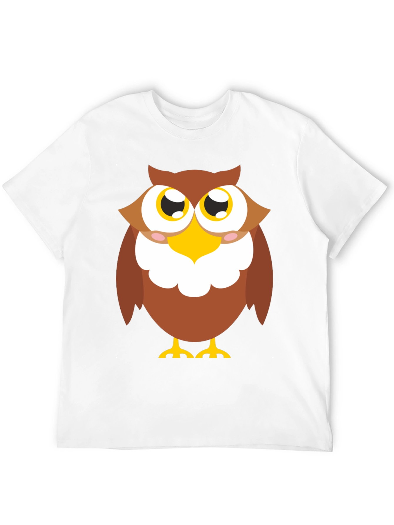 Black Cartoon Owl Graphic T-Shirt - Black Cotton Tee view 12