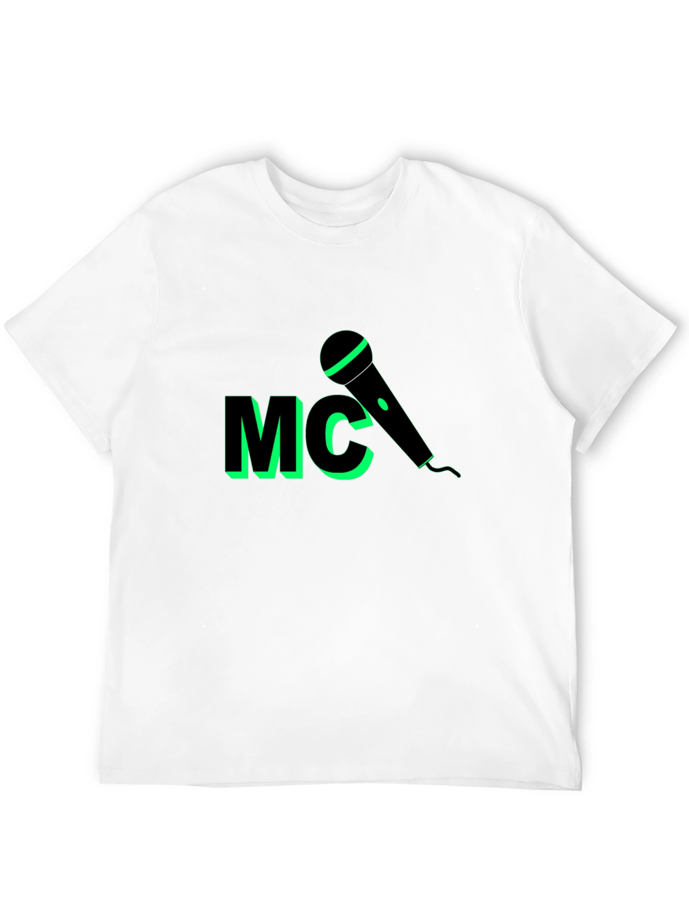 Black MC Microphone Black Graphic Tee view 12