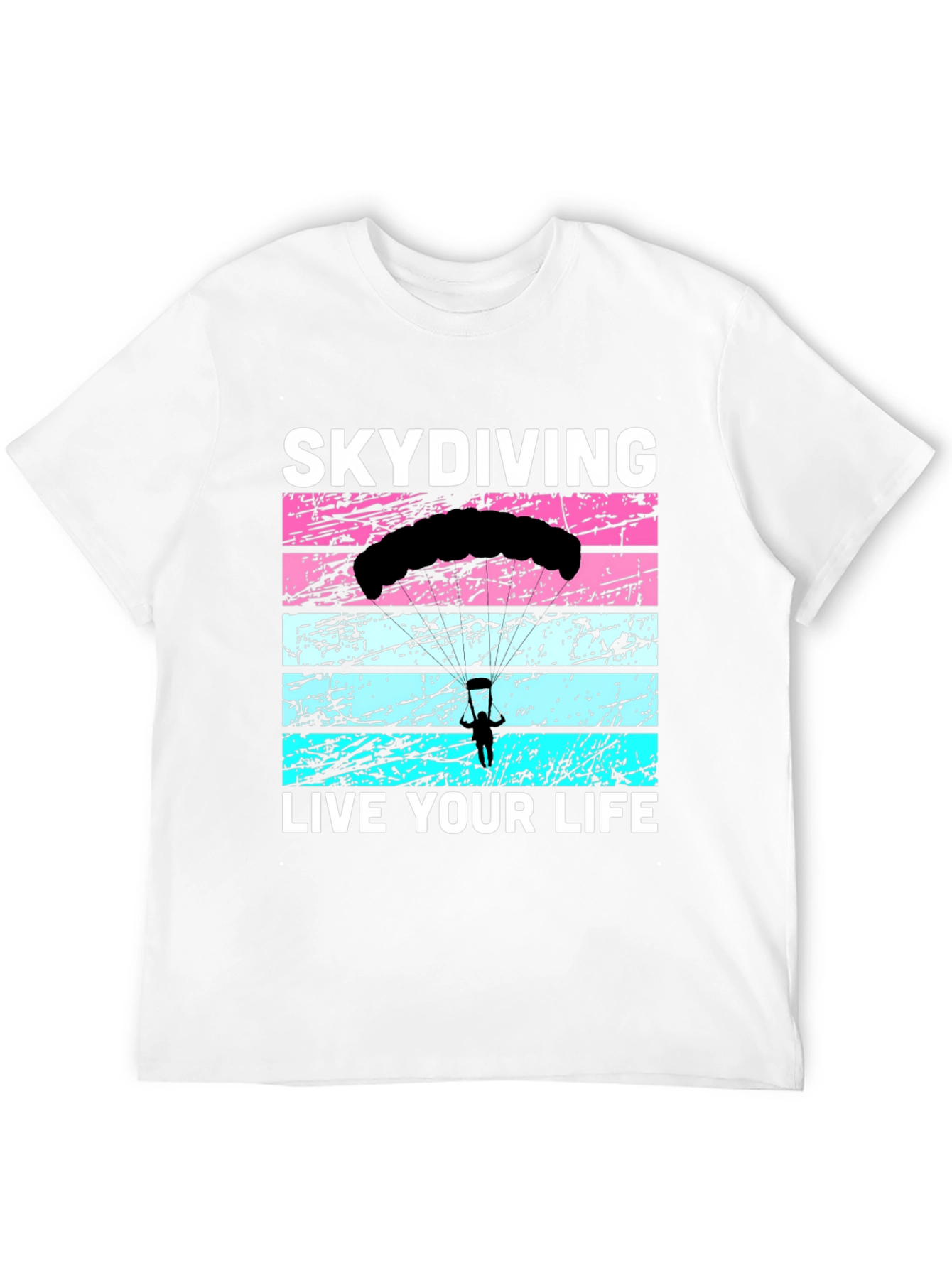 Black Skydiving Live Your Life Graphic Tee view 12