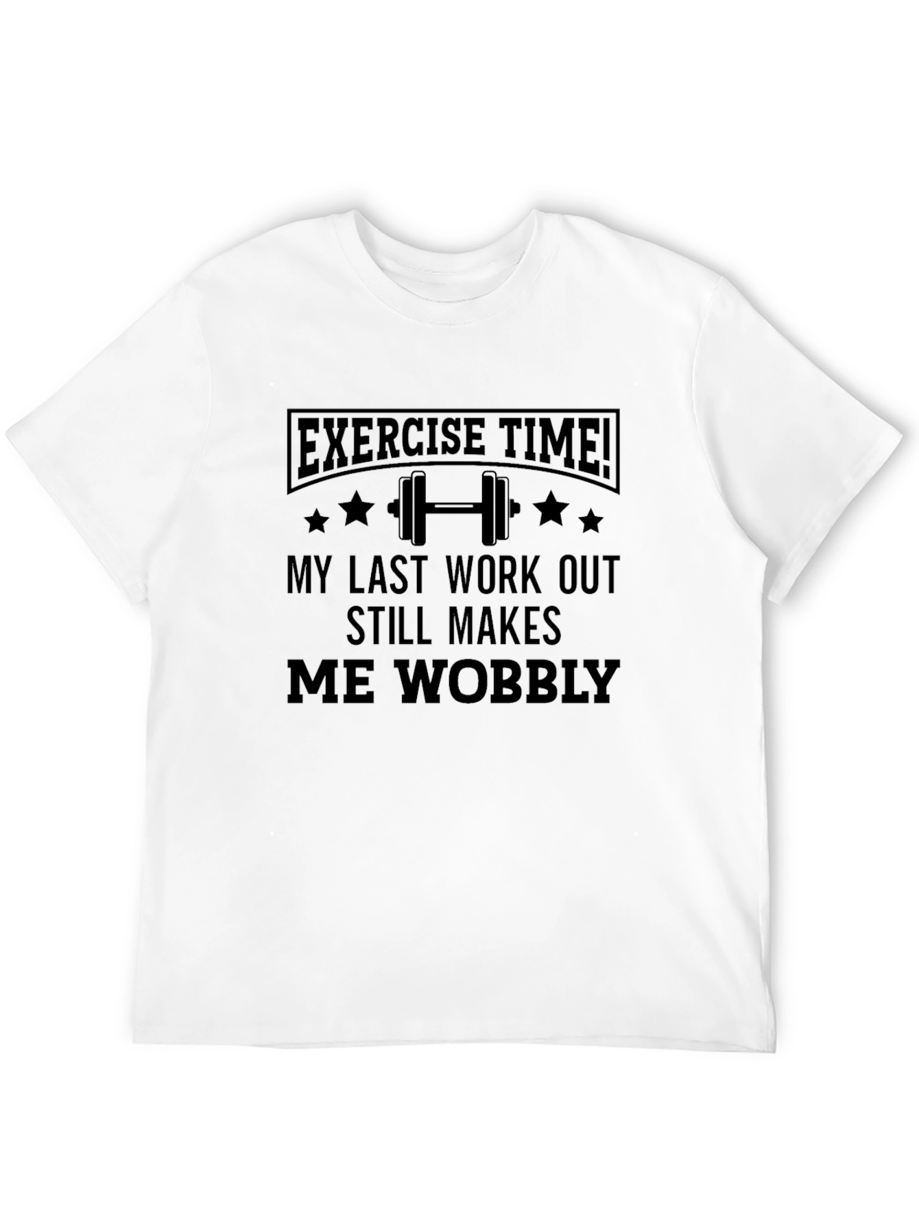 Black Exercise Time Funny Workout T-Shirt view 12