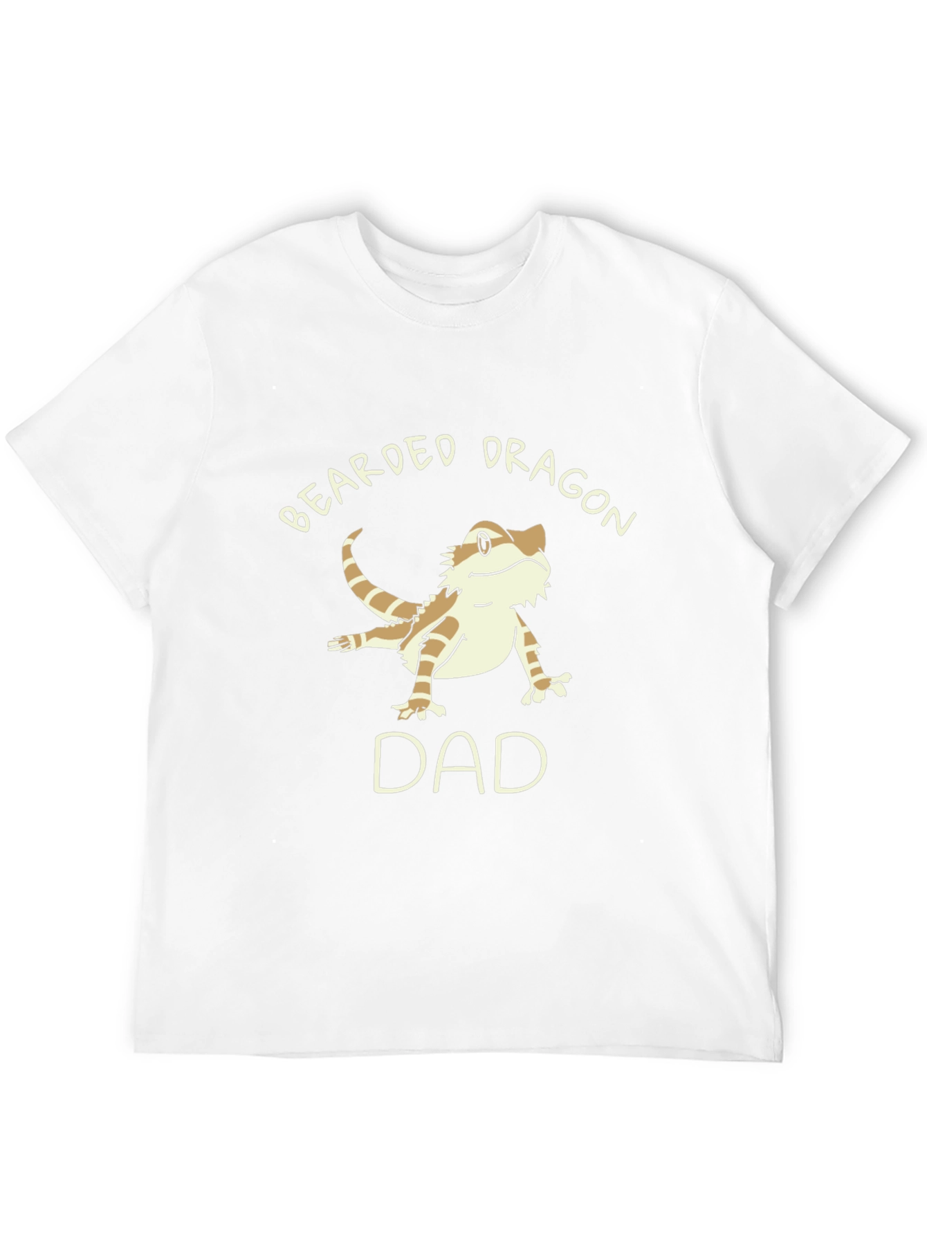 Black Bearded Dragon Dad T-Shirt, Black Cotton Tee view 12