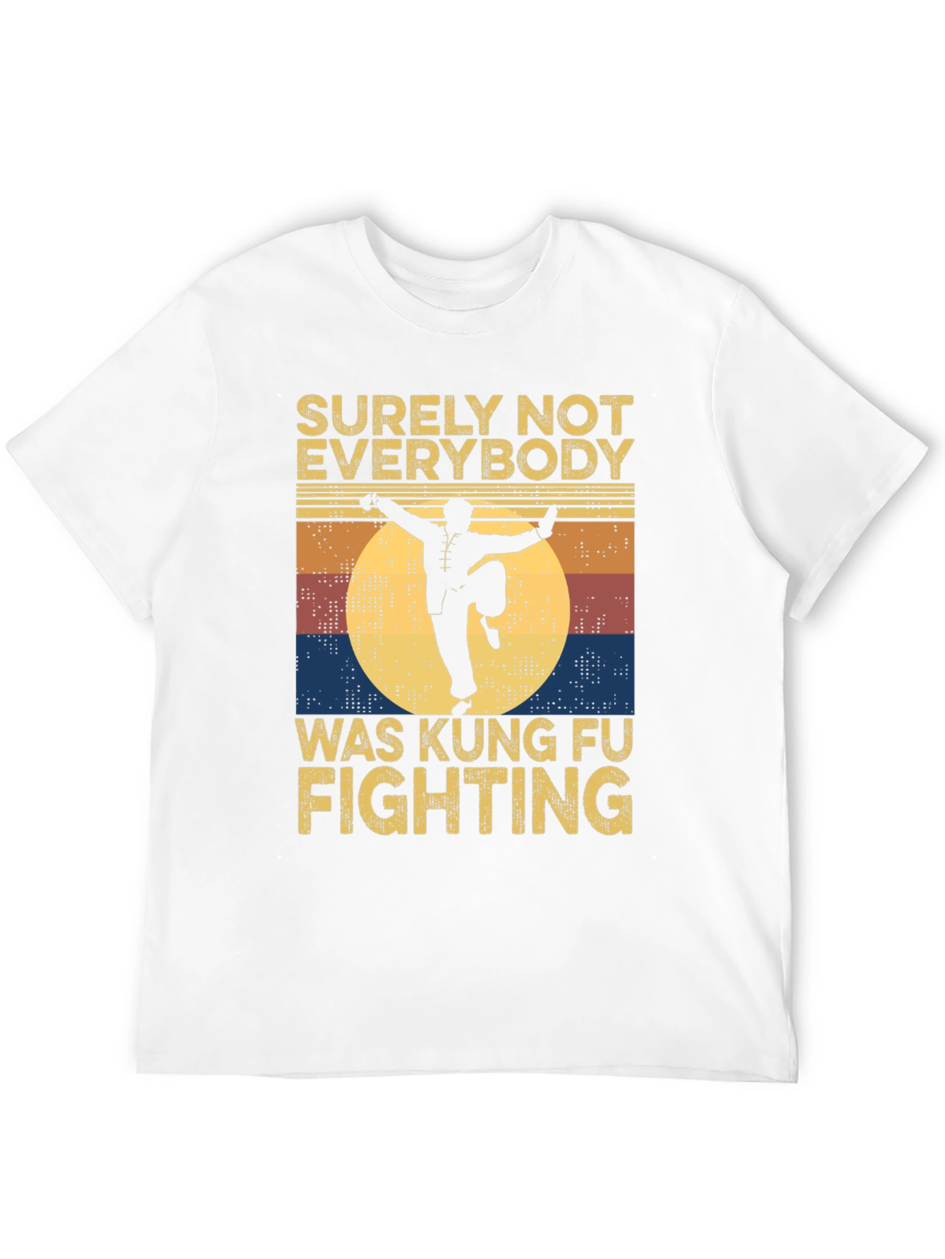 Black Kung Fu Fighting Retro Graphic T-Shirt view 12