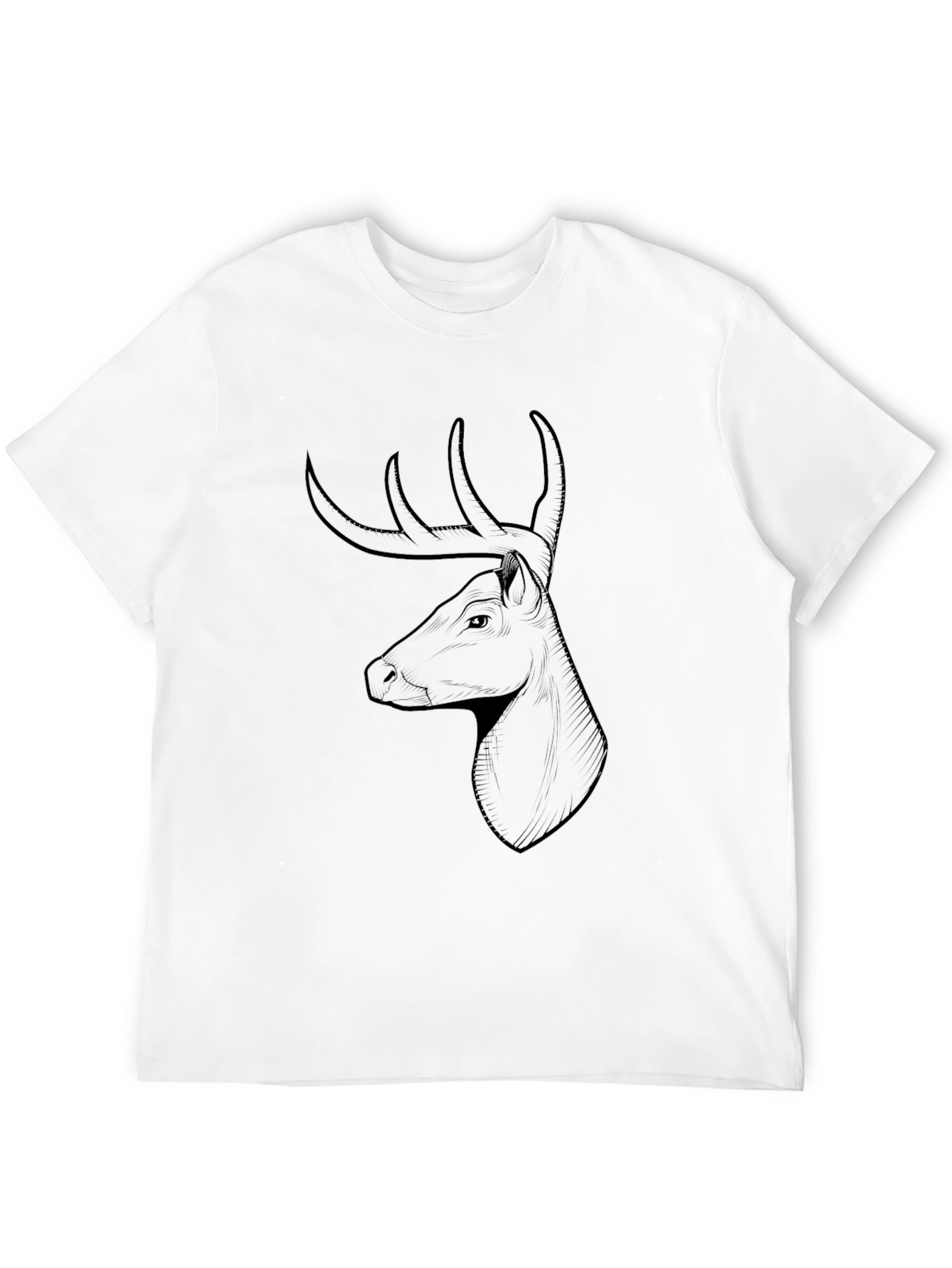 Black Men's Black Deer Graphic Tee view 12