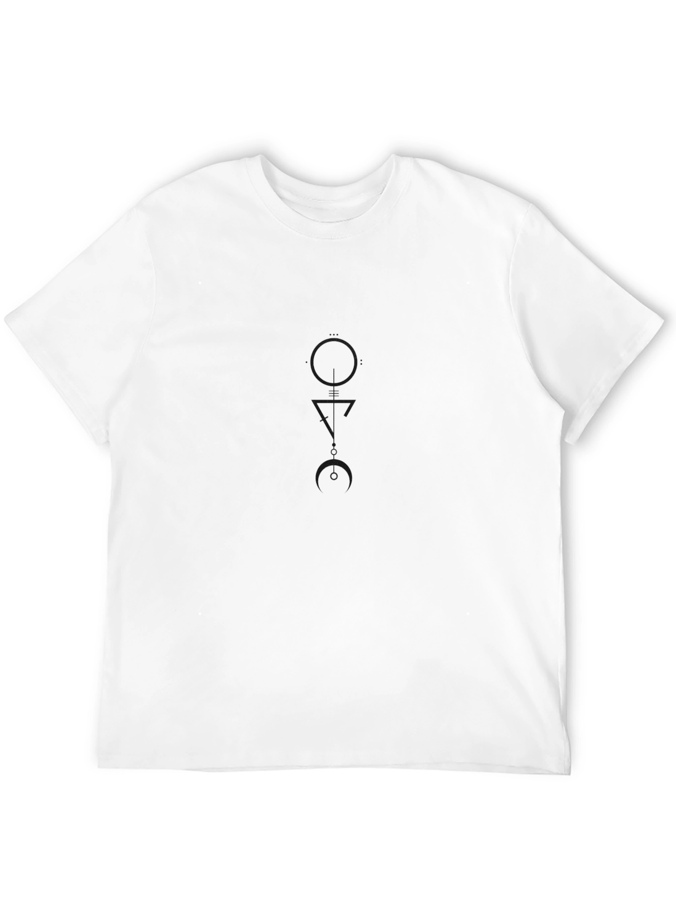 Black Minimalist Black T-Shirt with Subtle Graphic view 12
