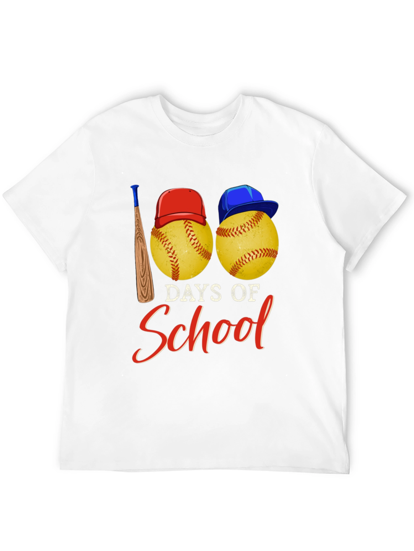 Black 100 Days of School Baseball T-Shirt view 12