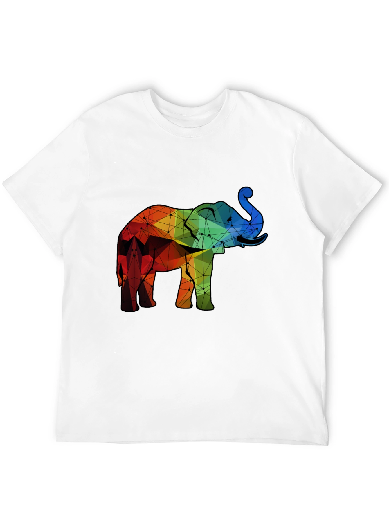 Black Geometric Elephant Graphic Tee view 12