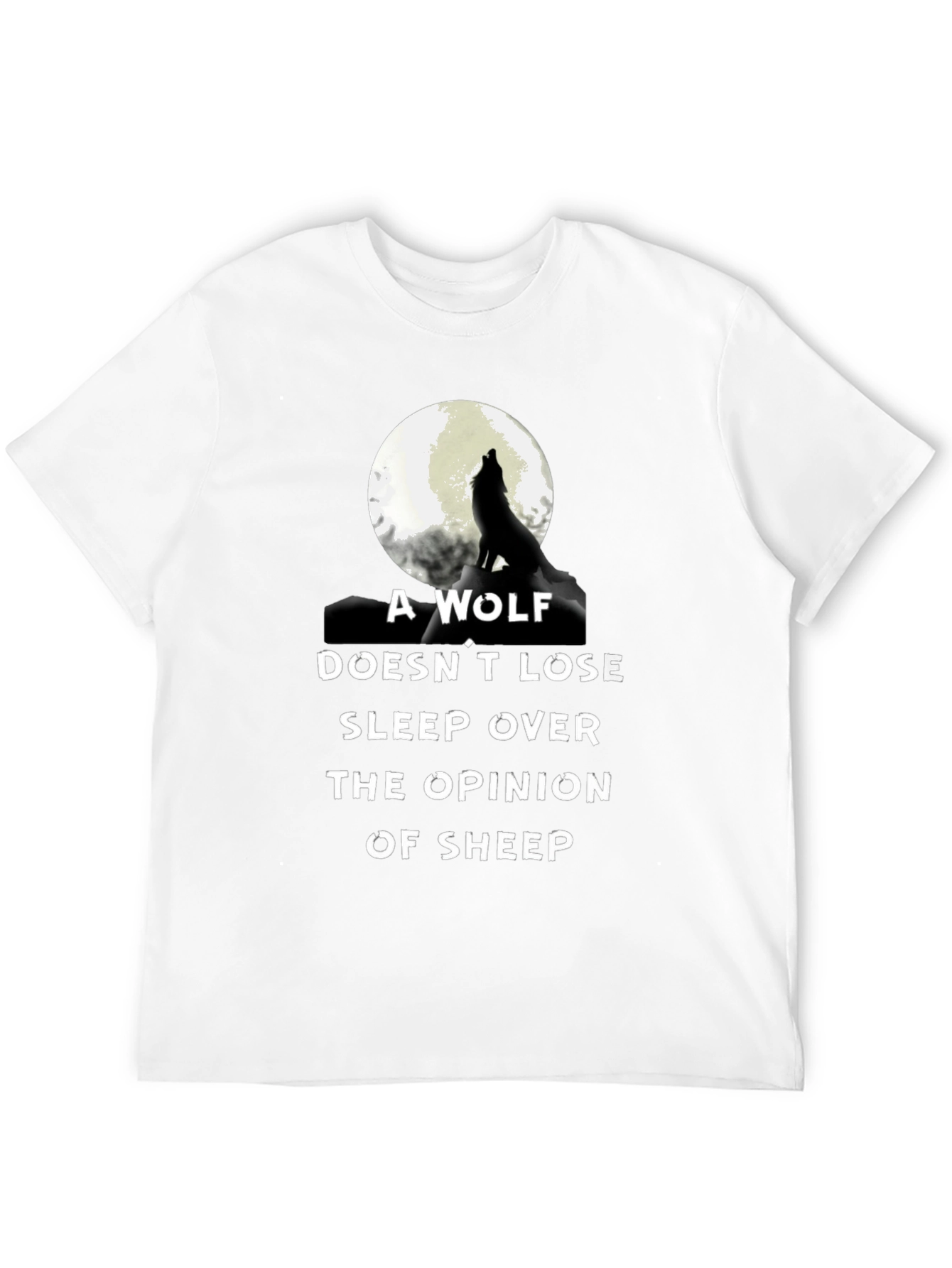 Black Wolf Opinion Graphic Tee - Black Cotton Comfort view 12