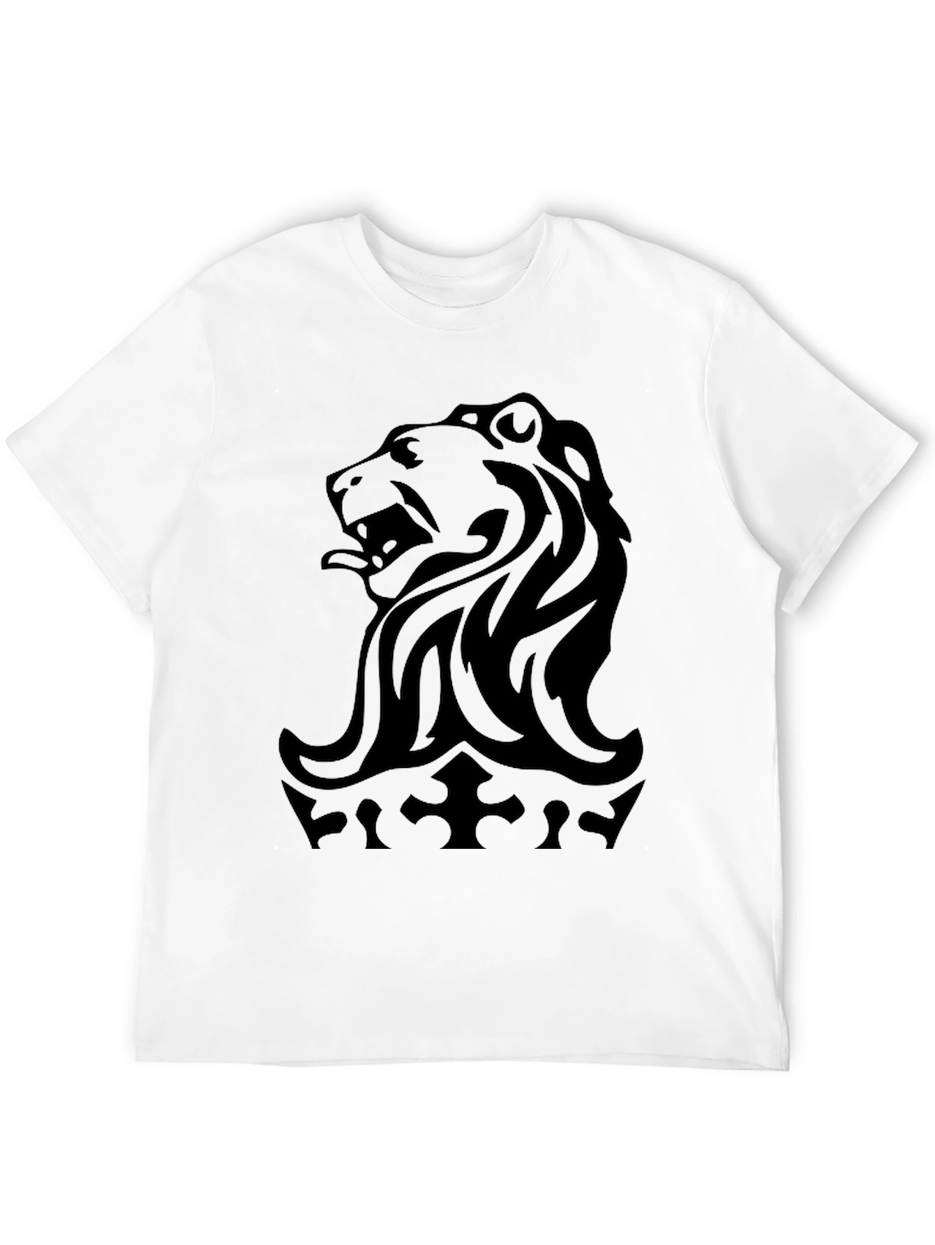 Black Lion Crest Black Graphic Tee view 12