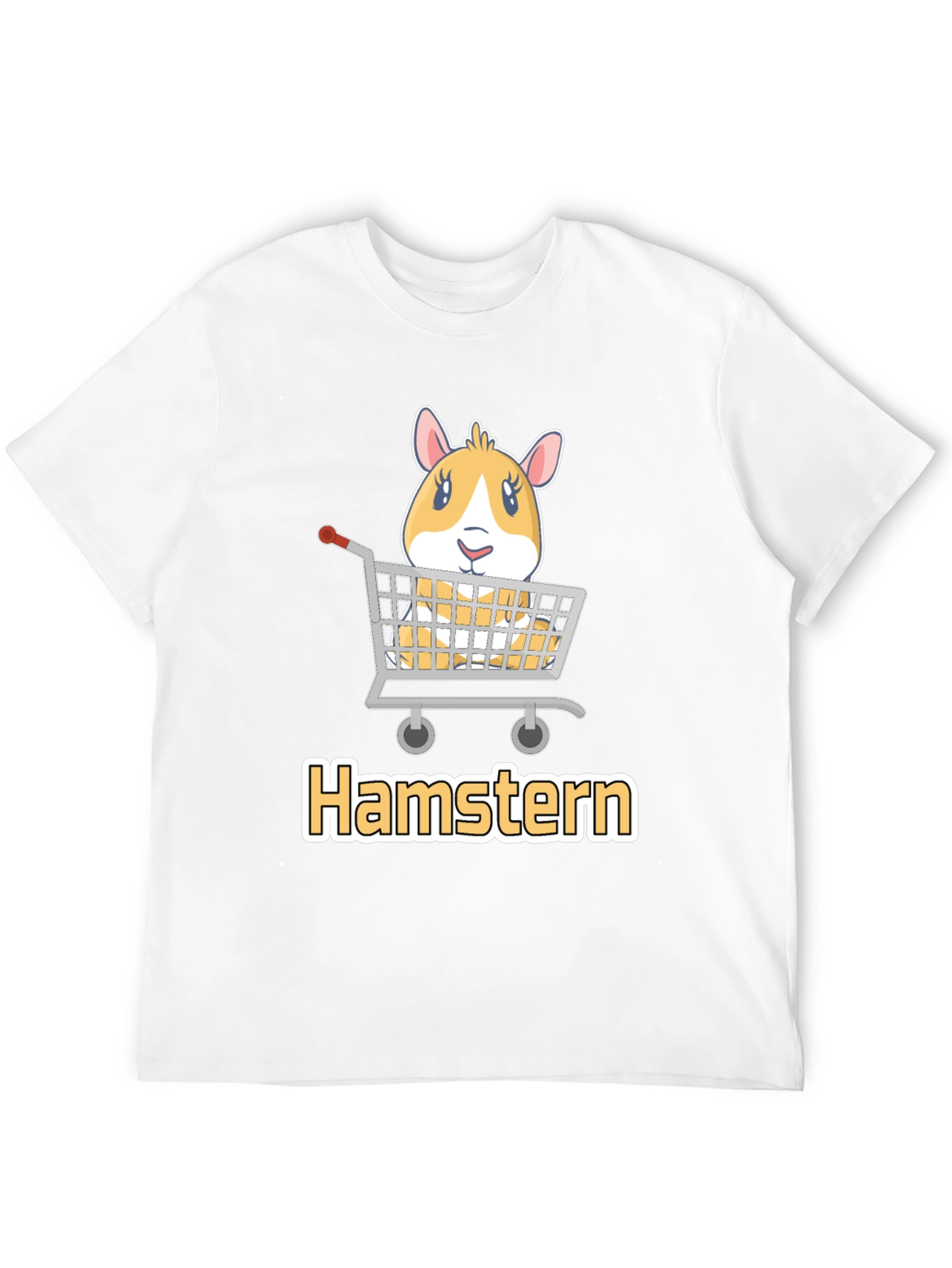 Black Hamstern T-Shirt: Cute Hamster in Shopping Cart Tee view 12