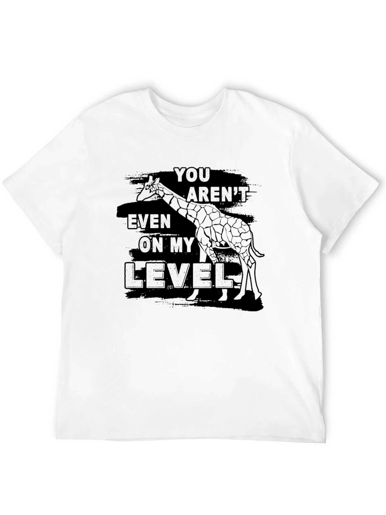 Black Giraffe Level T-Shirt - Funny Sarcastic Tee view 12