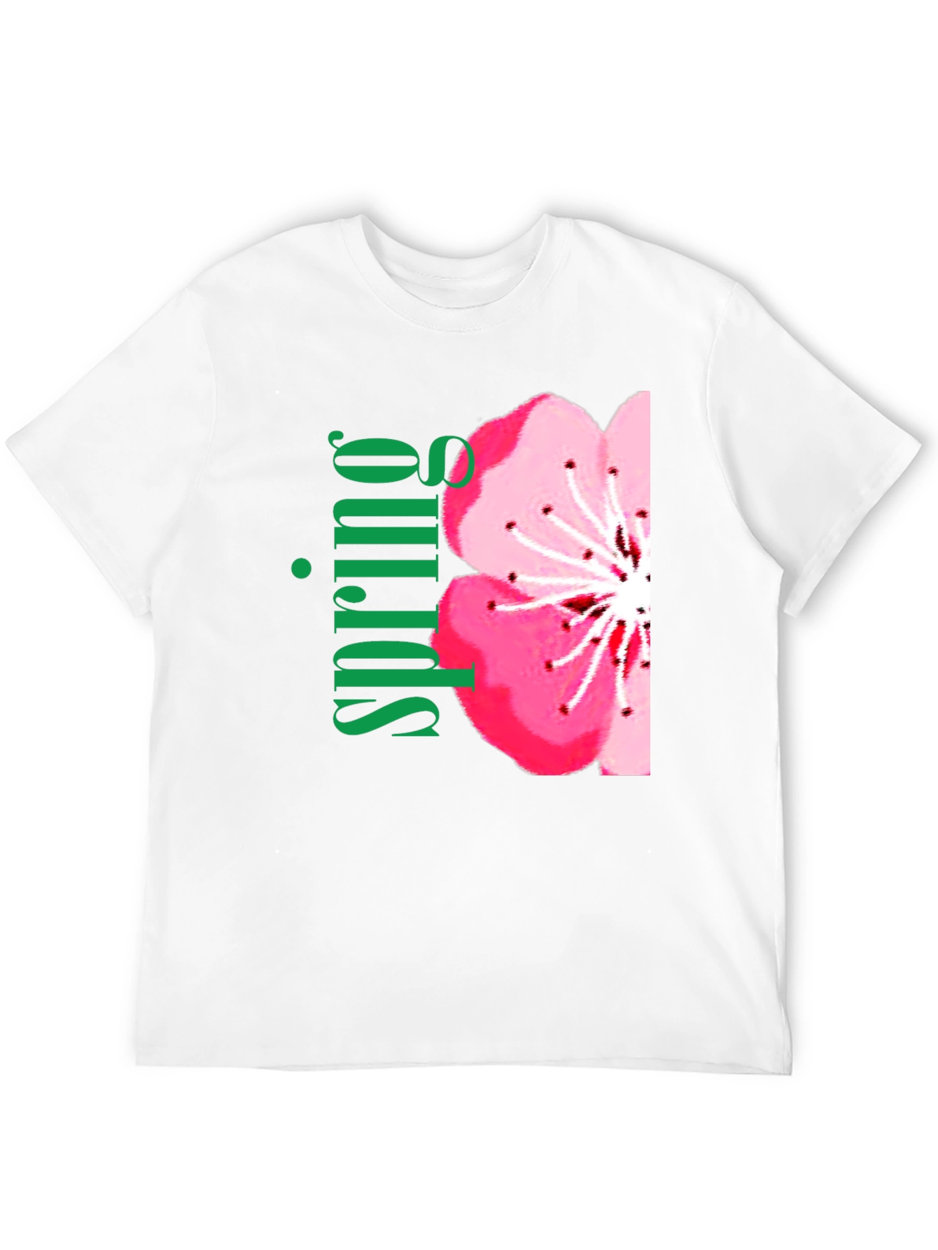 Black Spring Blossom Black T-Shirt view 12