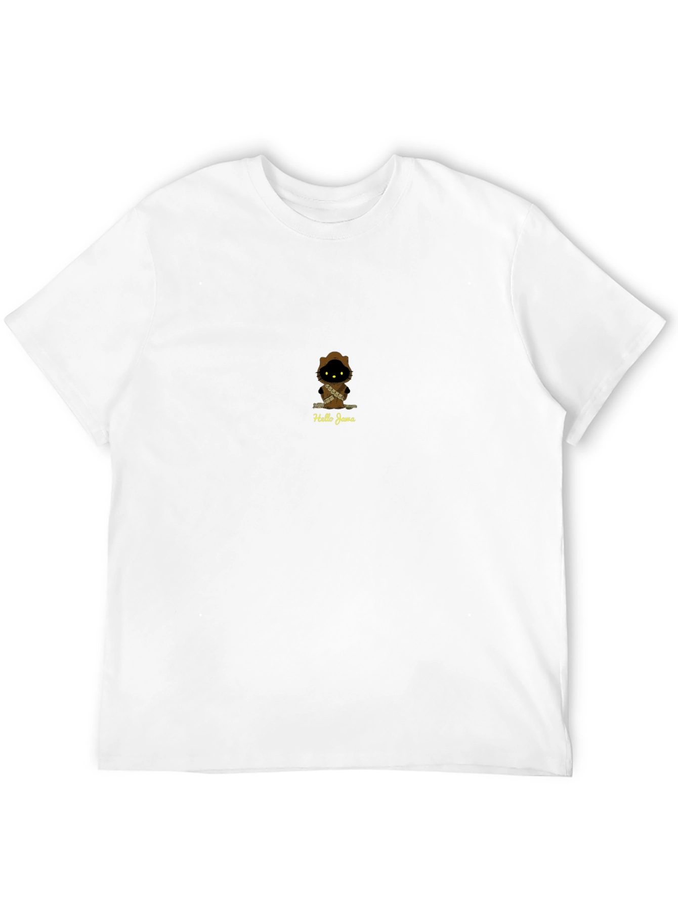 Black Cute Jawa T-Shirt - Hello Jawa! - Black Cotton Tee view 12