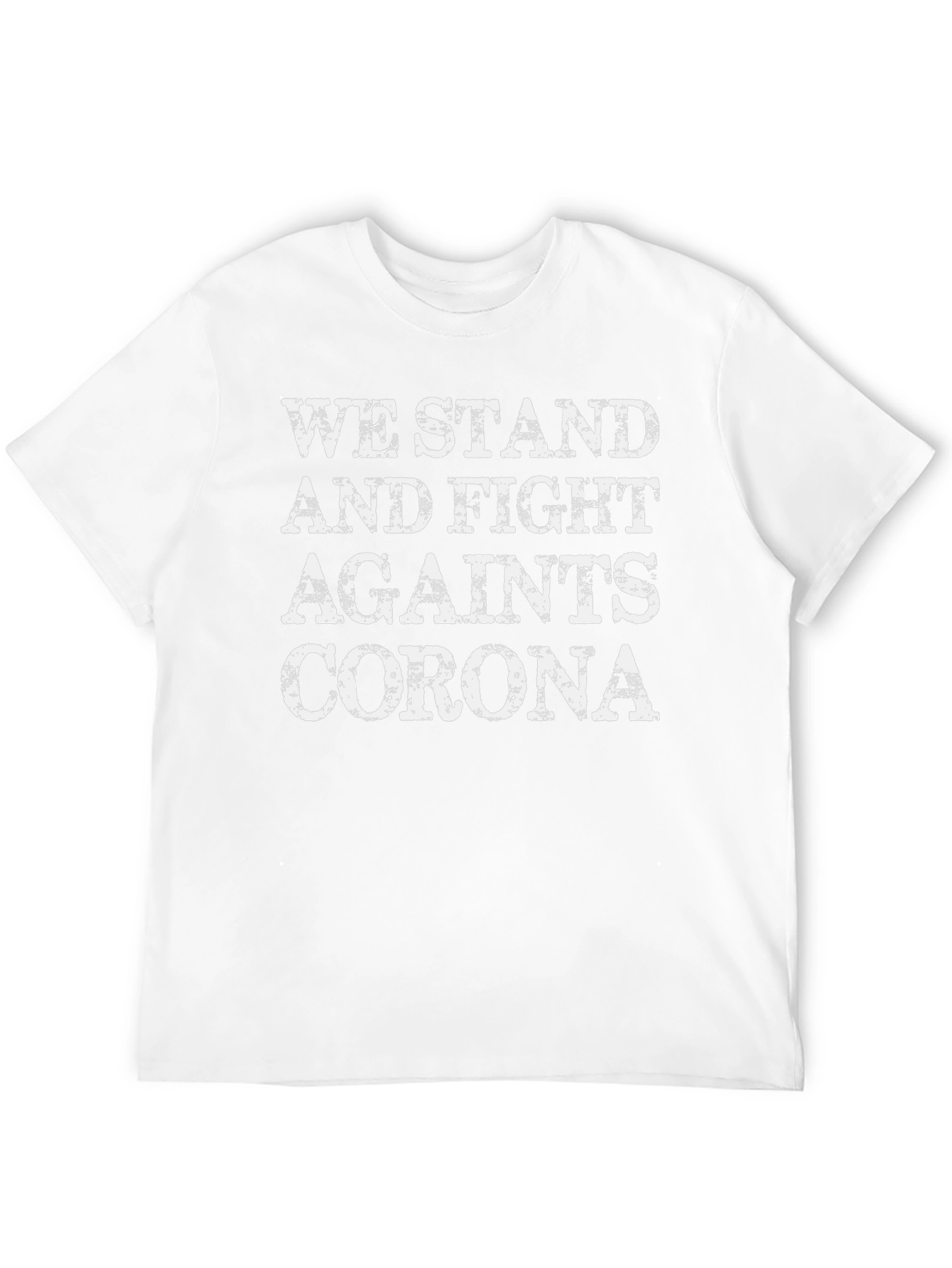 Black We Stand And Fight Against Corona T-Shirt view 12