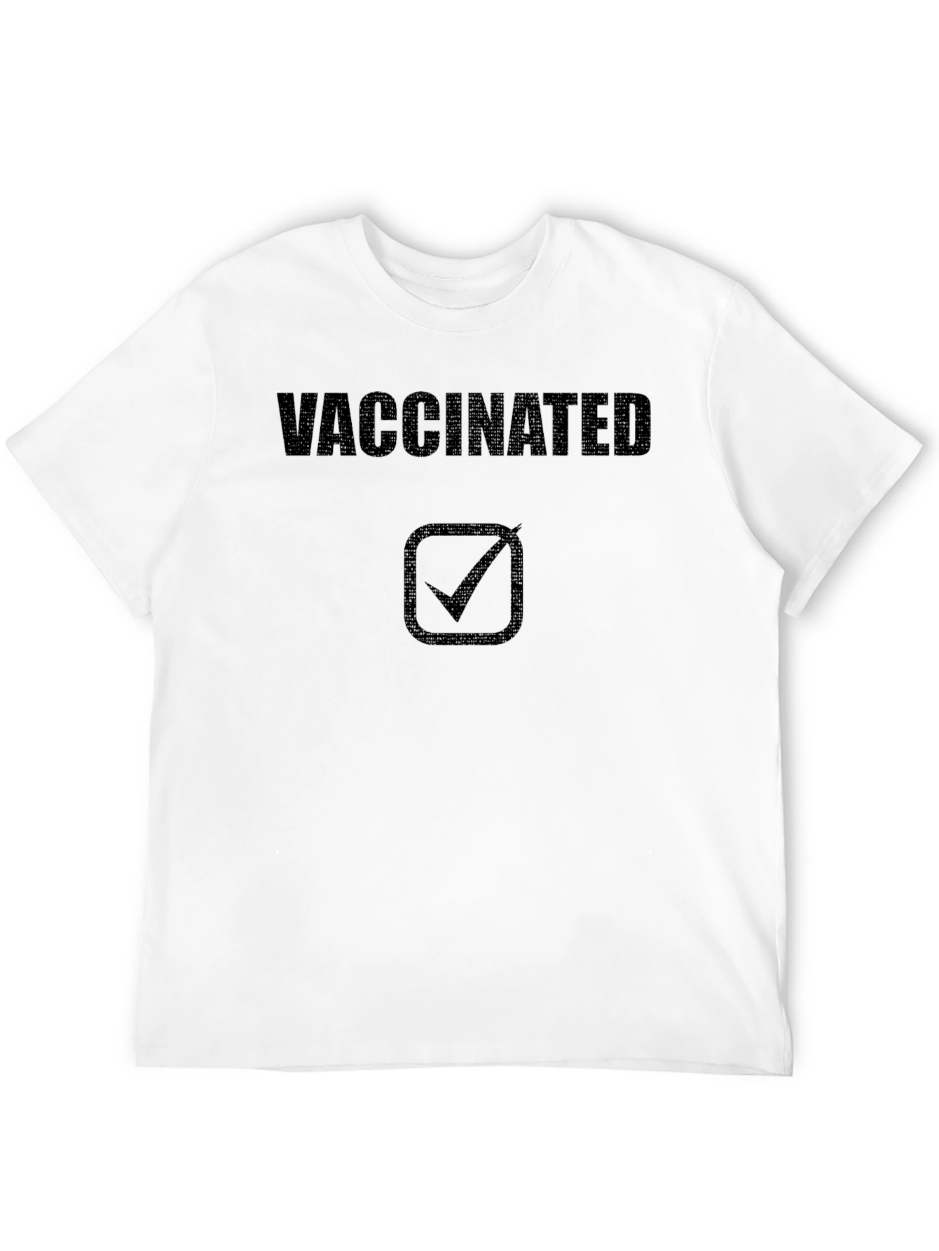 Black Vaccinated Checkmark T-Shirt - Stand for Public Health! view 12