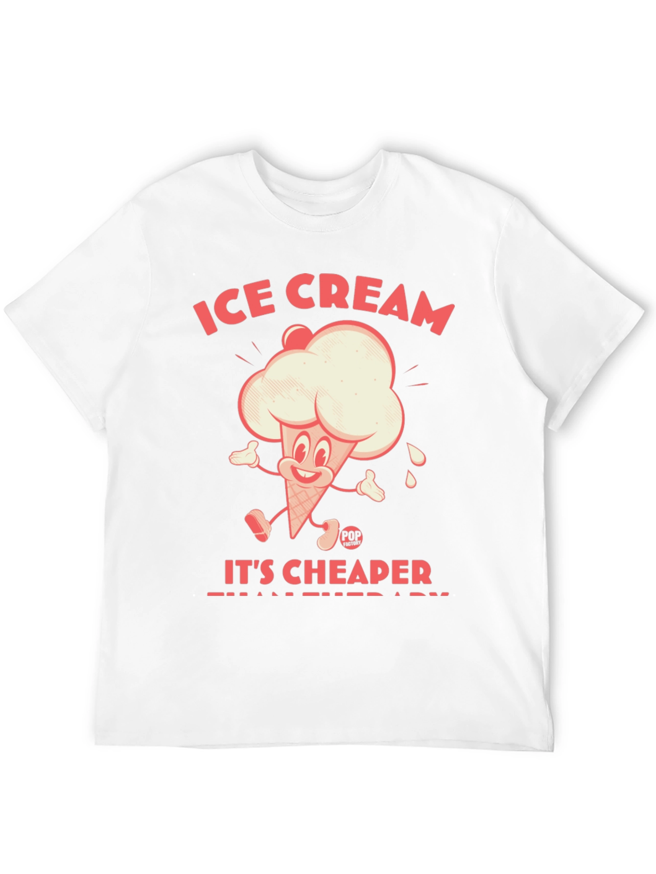 Black Ice Cream Cheaper Than Therapy Graphic Tee view 12
