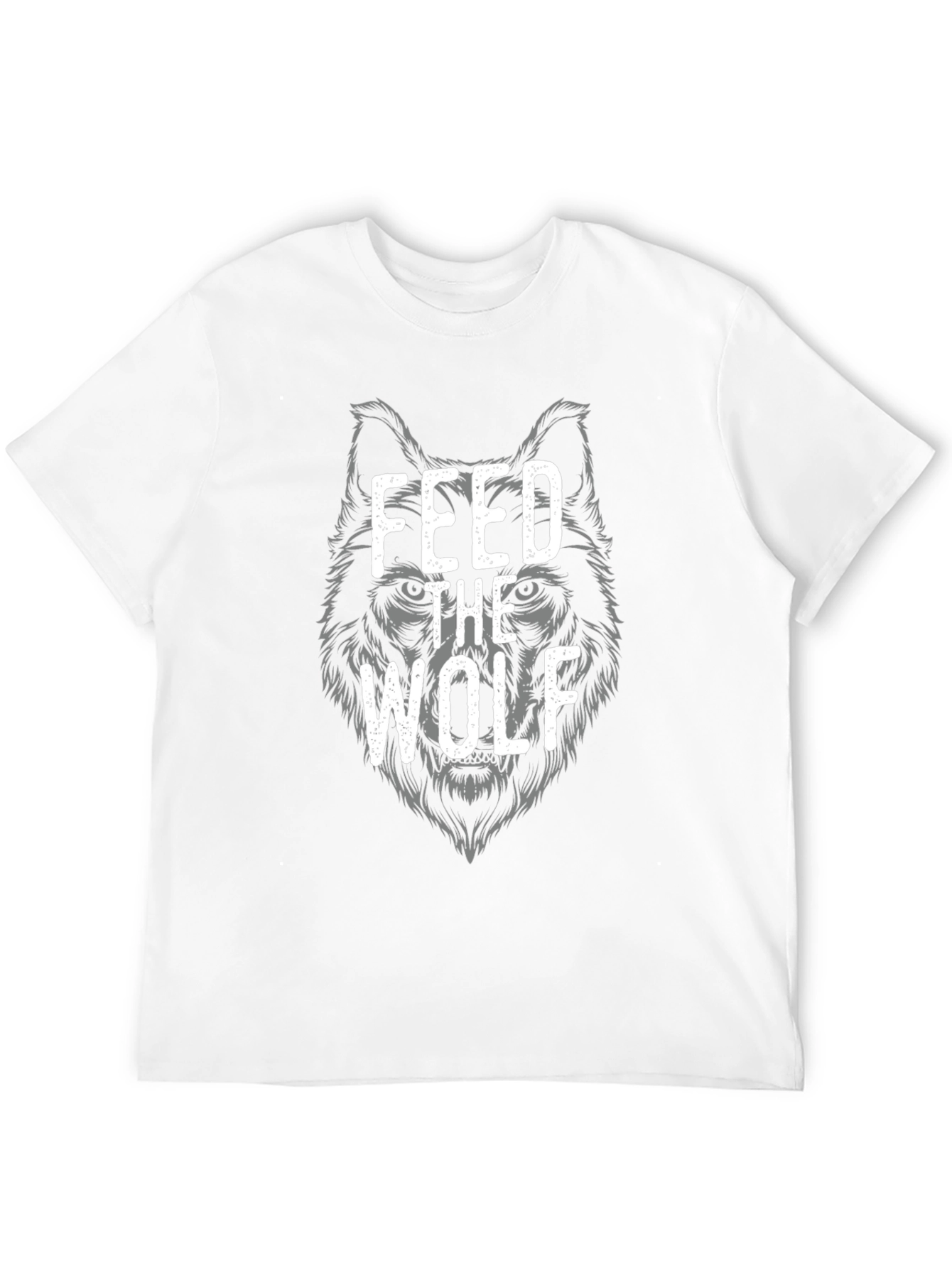 Black Feed The Wolf Graphic Tee - Black Cotton T-Shirt view 12