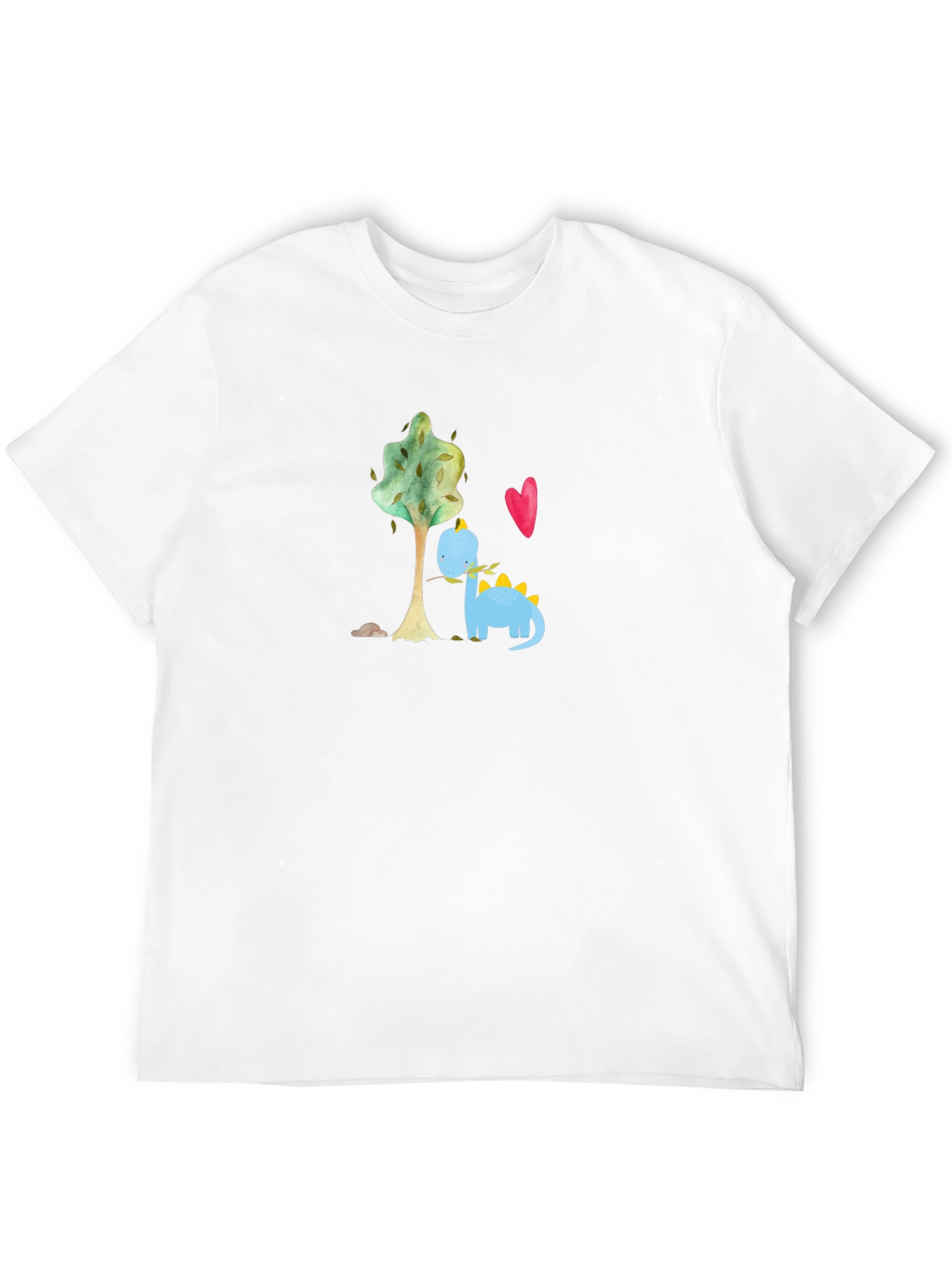 Black Cute Dino Graphic Tee - Black Cotton T-Shirt view 12