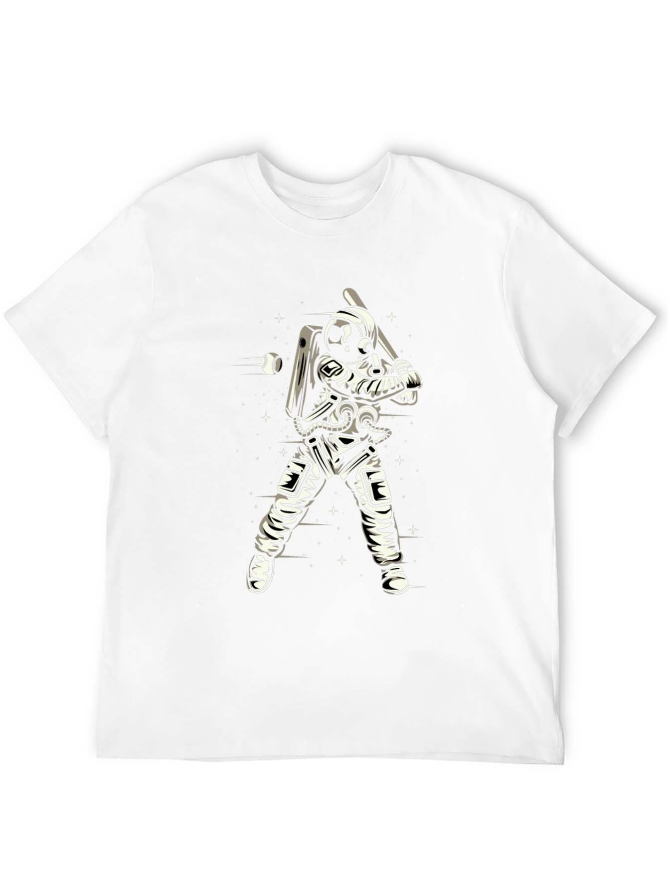 Black Astronaut Baseball T-Shirt - Space Hitter Tee view 12