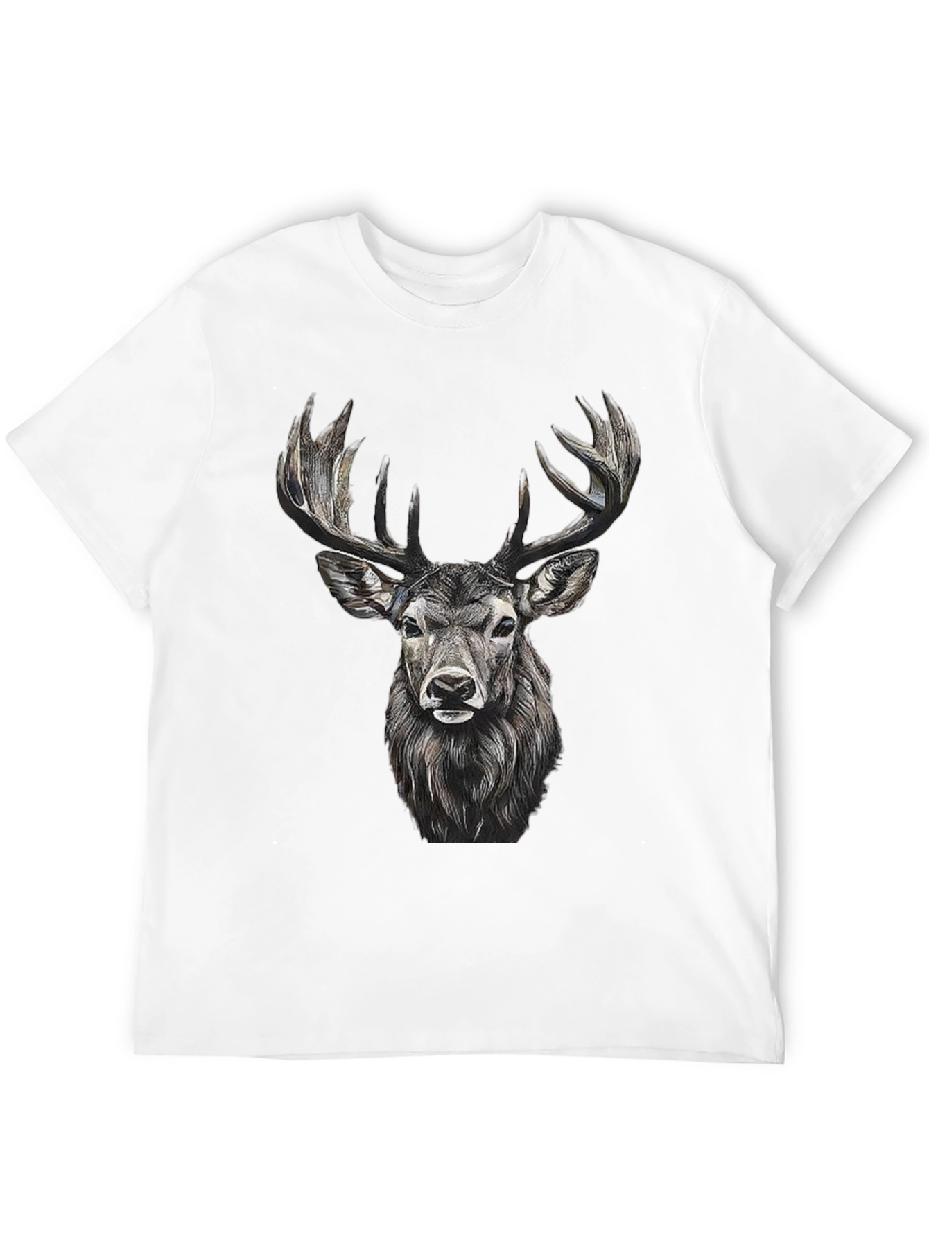 Black Deer Graphic Tee - Black Cotton Blend view 12