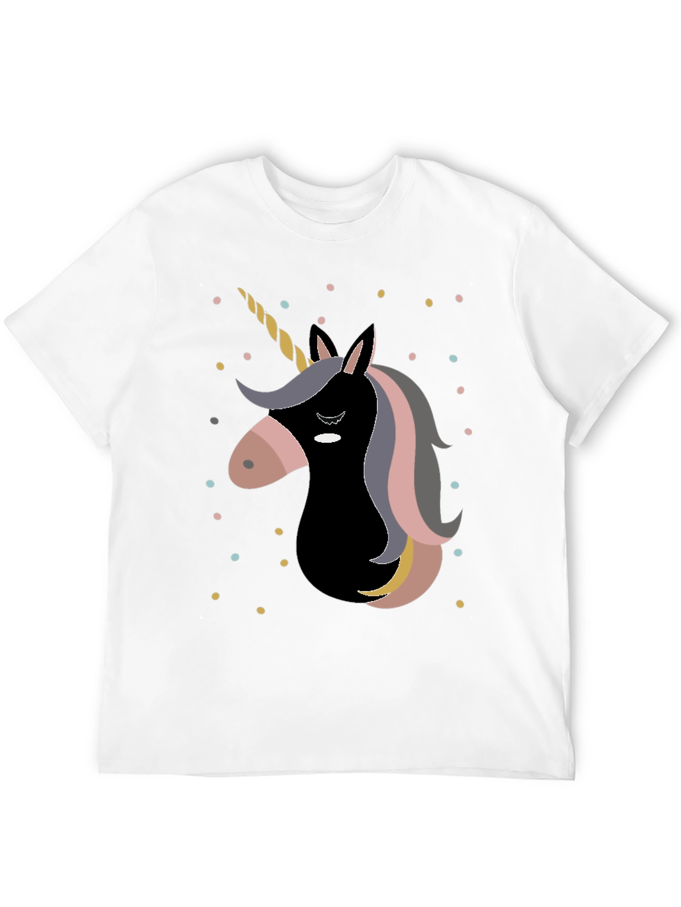 Black Unicorn Graphic Print Black T-Shirt view 12