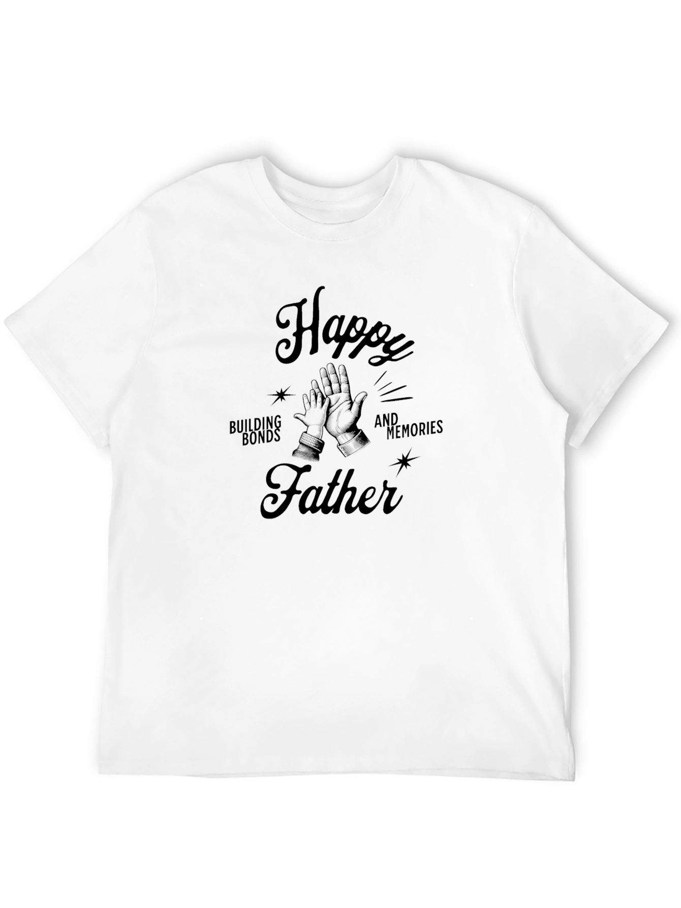 Black Happy Father Building Bonds T-Shirt view 12