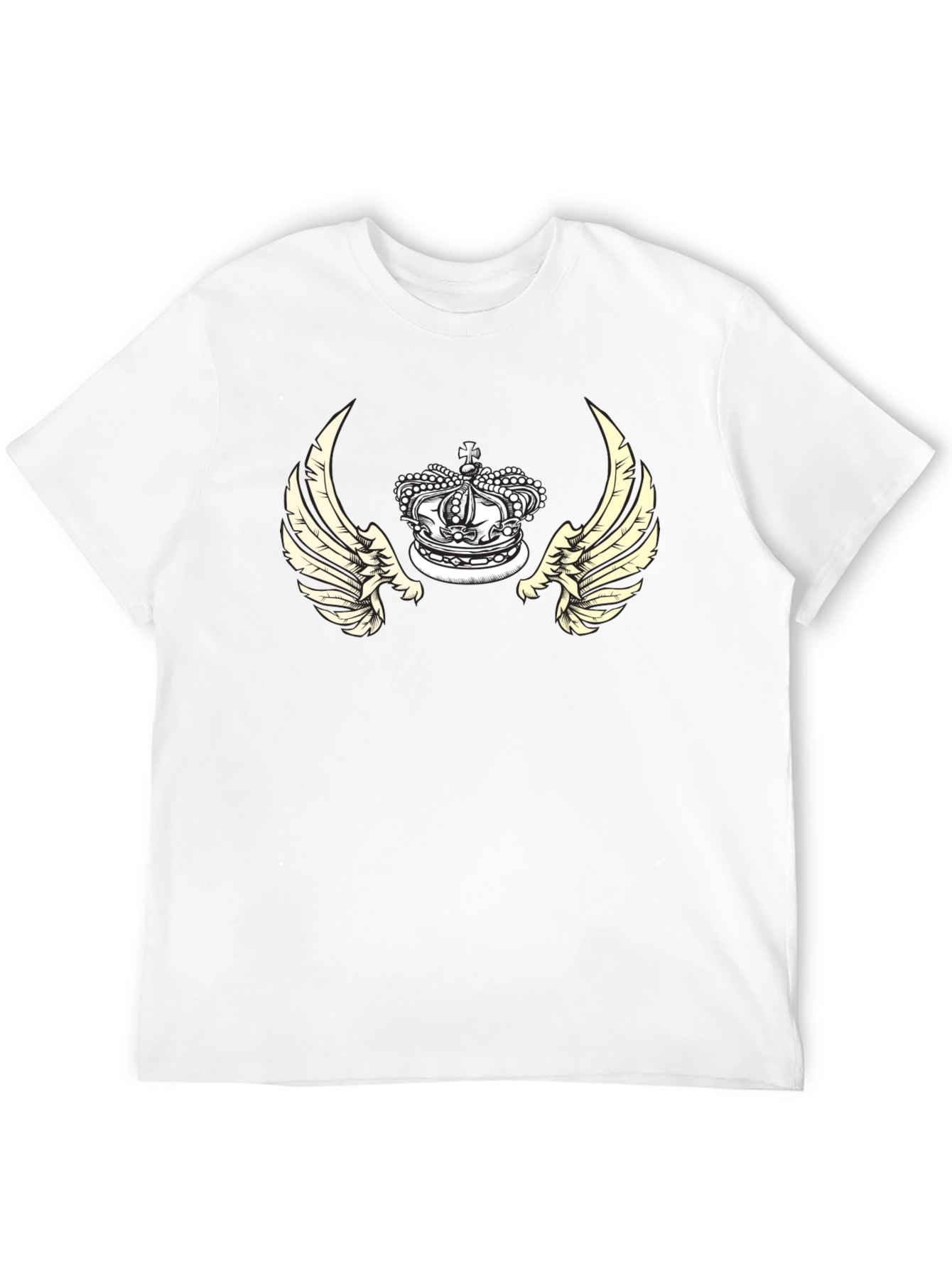 Black Winged Crown Graphic Tee - Black view 12