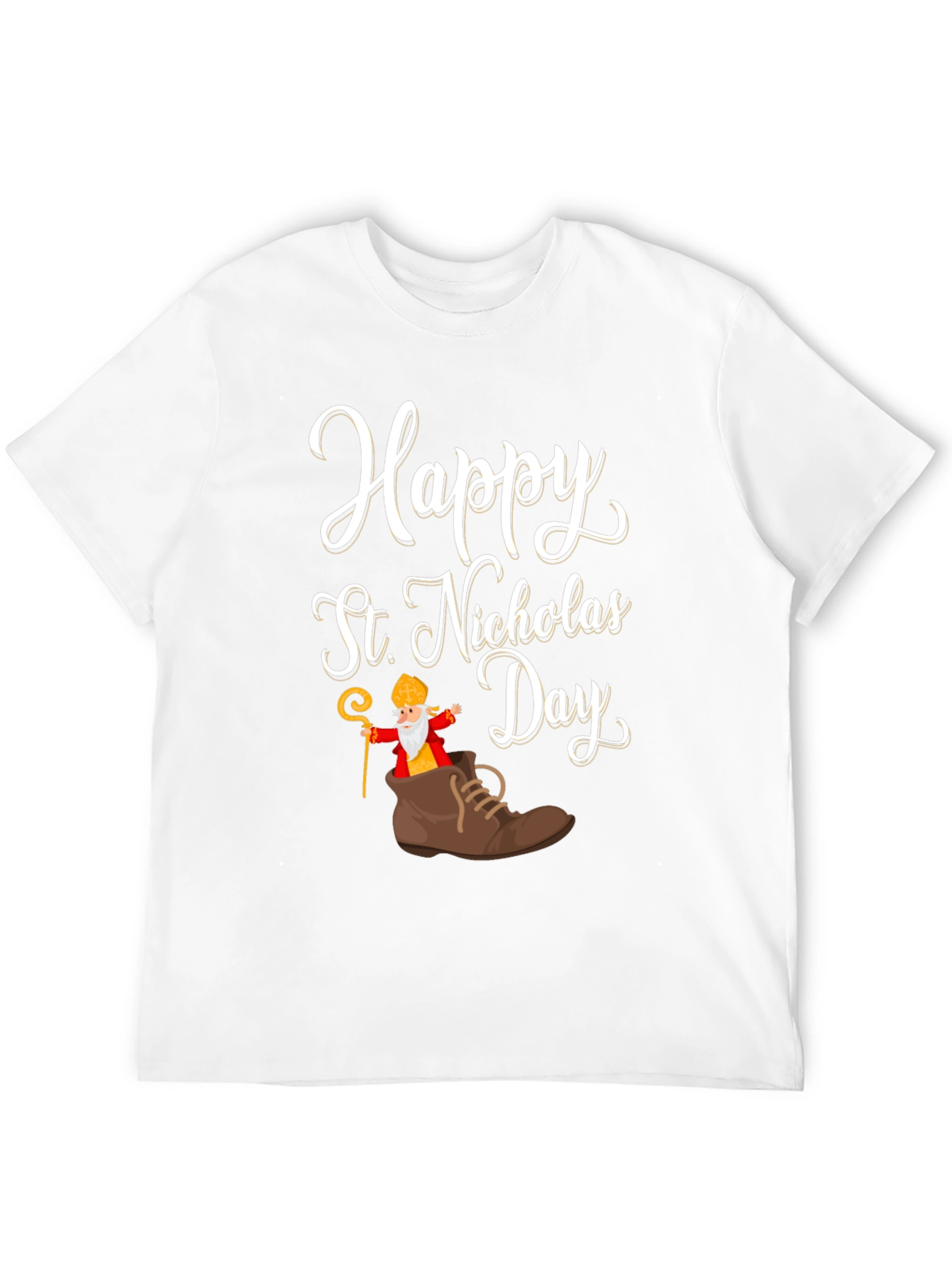 Black Happy St. Nicholas Day T-Shirt view 12