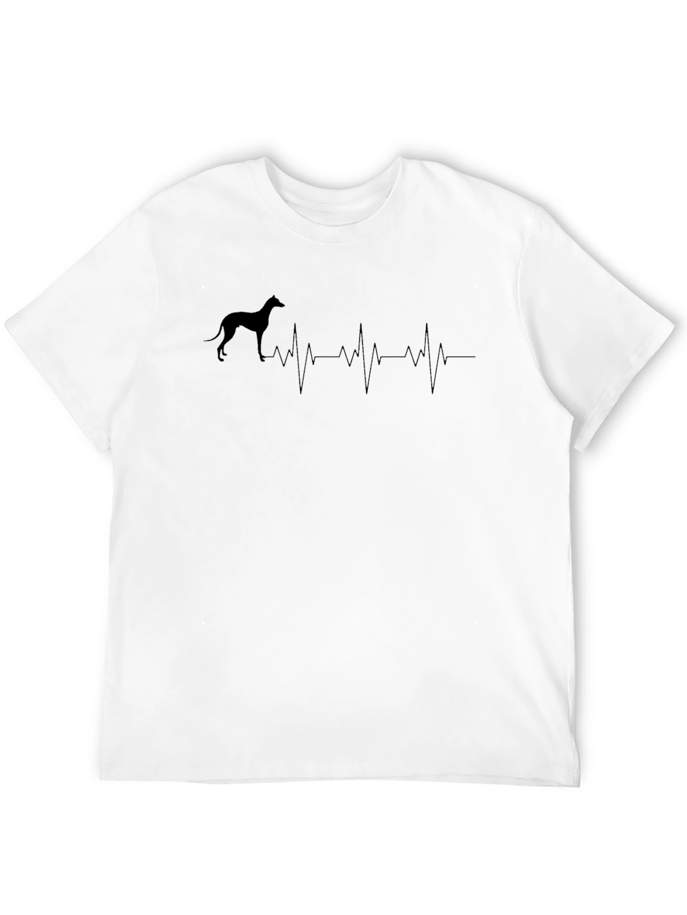 Black Greyhound Heartbeat T-Shirt - Dog Lover Tee view 12