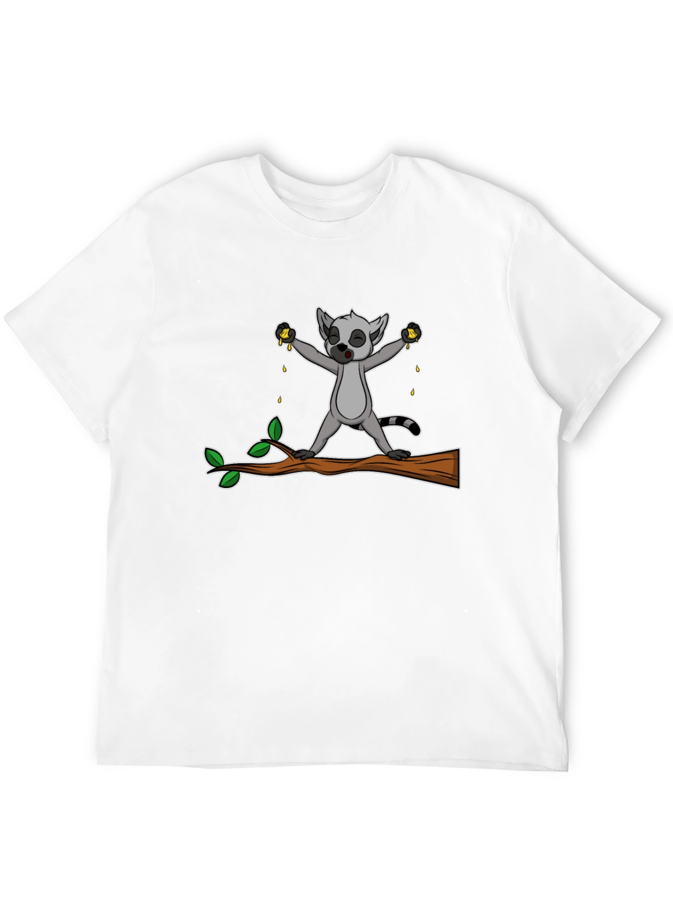 Black Lemur Squeezing Fruit Graphic Tee view 12