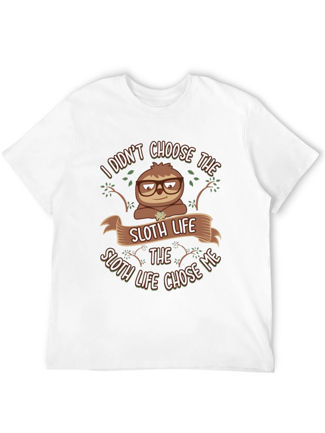 Black Sloth Life Graphic Tee - Funny Animal Lover T-Shirt view 12