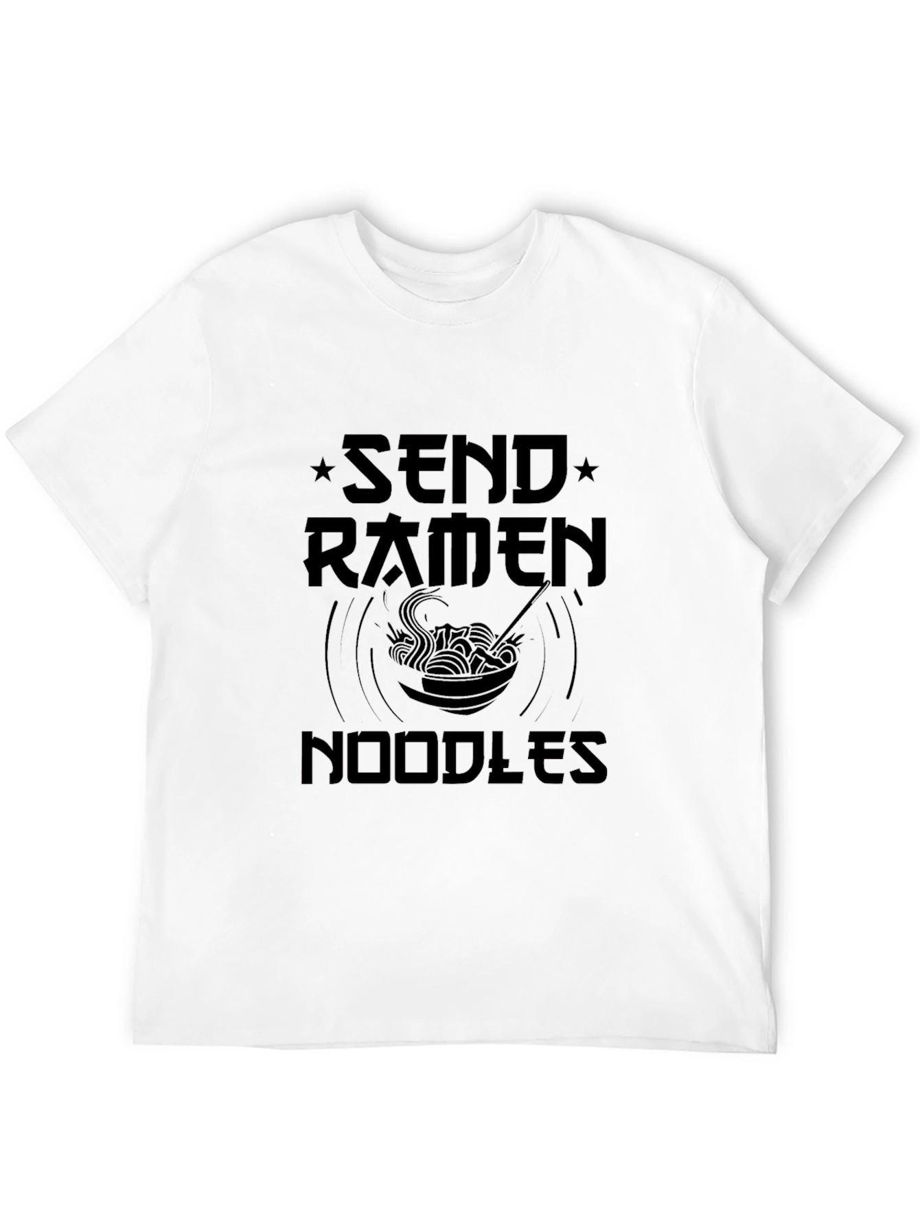 Black Send Ramen Noodles Graphic Tee - Black T-Shirt view 12