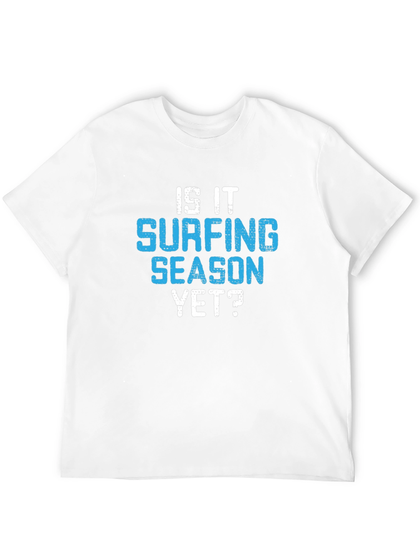 Black Is It Surfing Season Yet? Graphic Tee - Black Cotton T-Shirt view 12