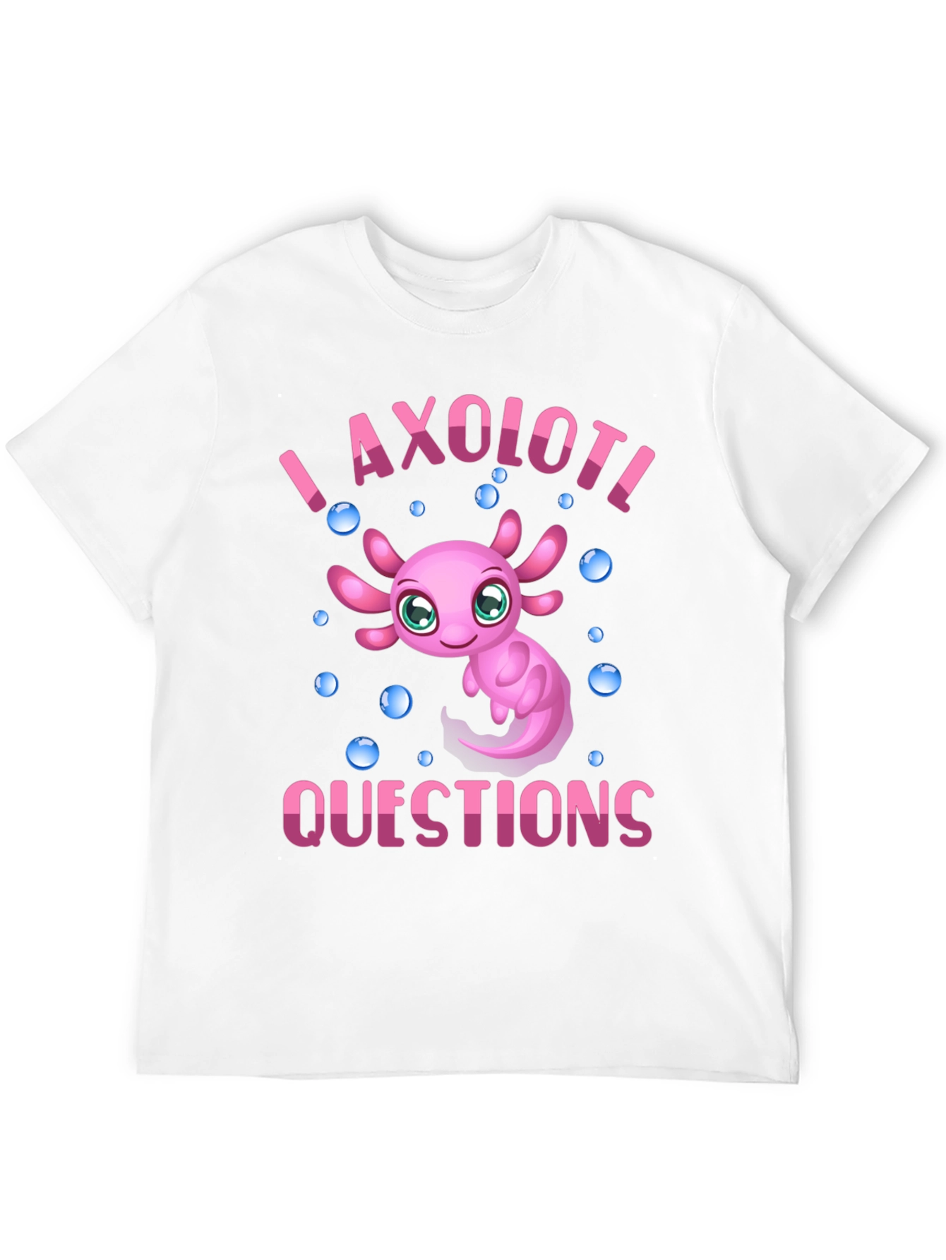 Black I Axolotl Questions Black T-Shirt view 12