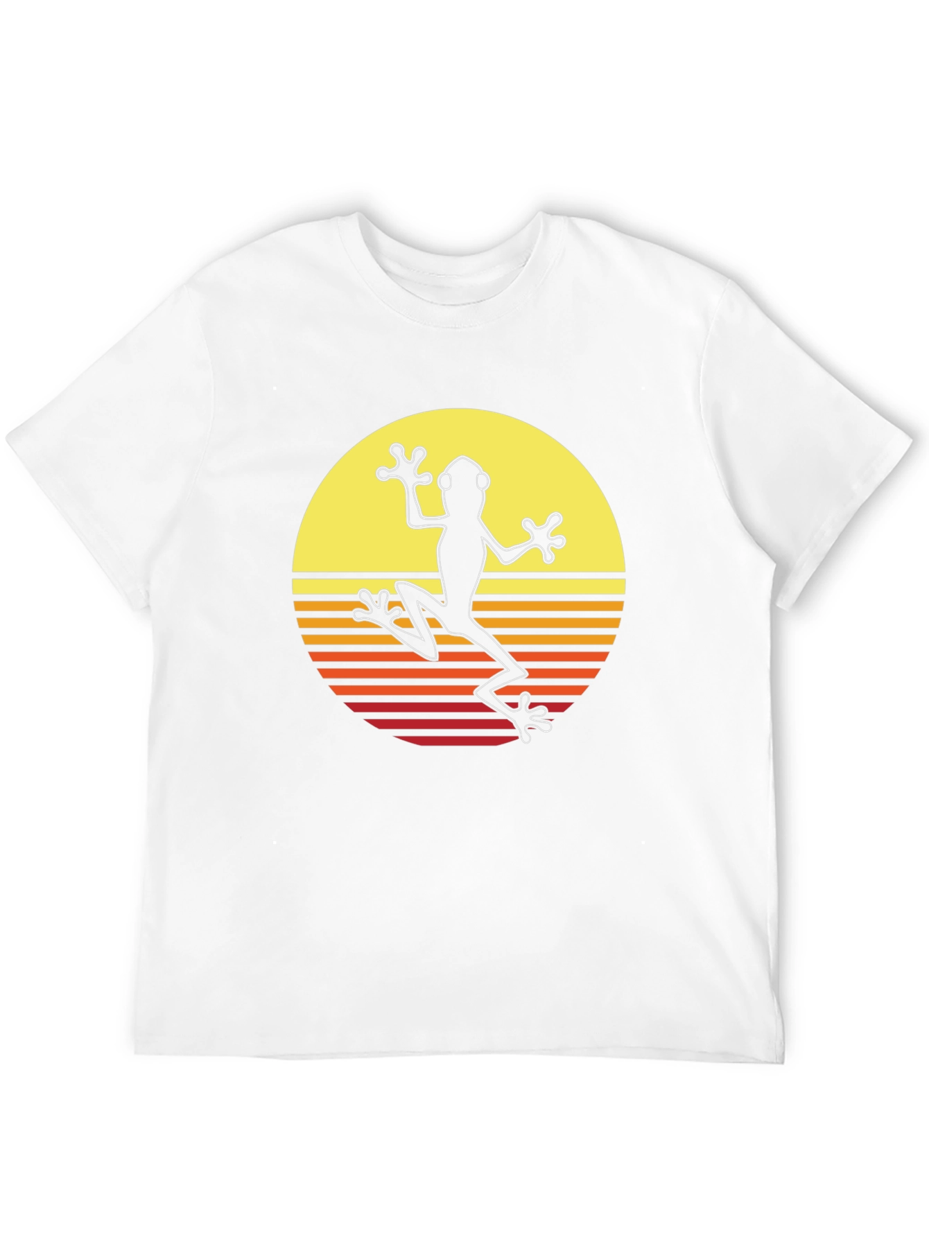 Black Retro Frog Graphic Tee - Men's Black T-Shirt view 12