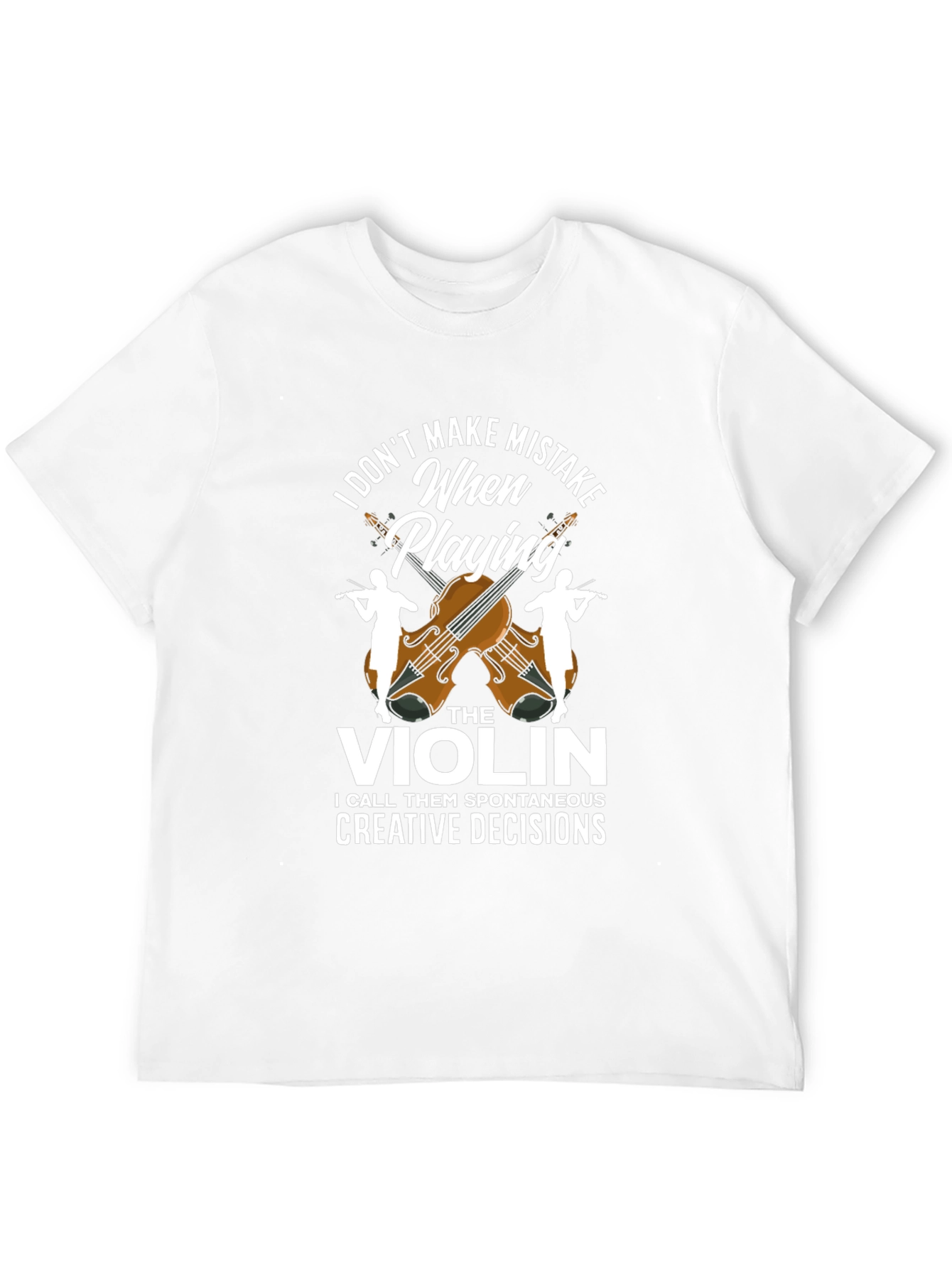 Black Funny Violinist T-Shirt - I Don't Make Mistakes view 12