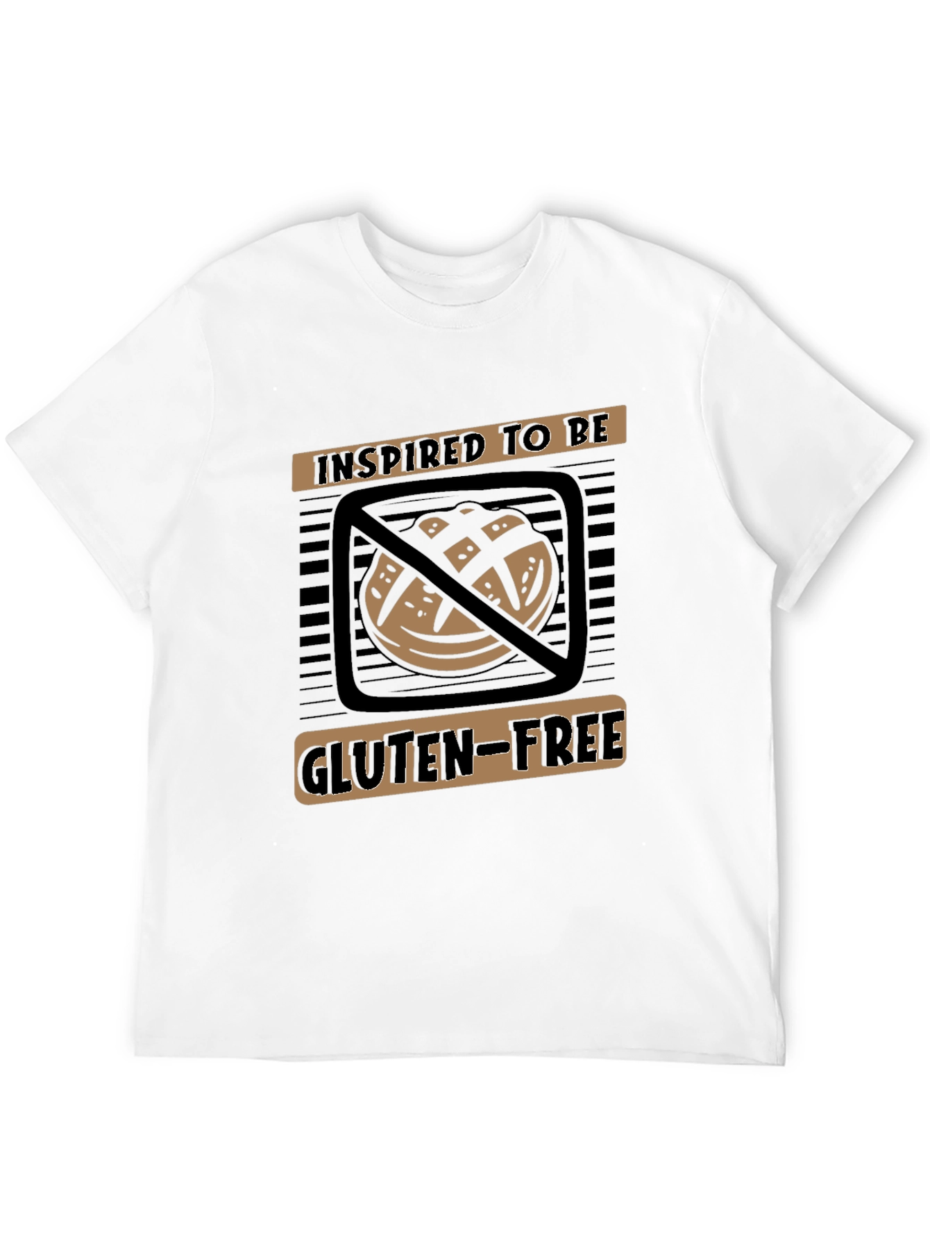 Black Inspired to Be Gluten-Free T-Shirt view 12